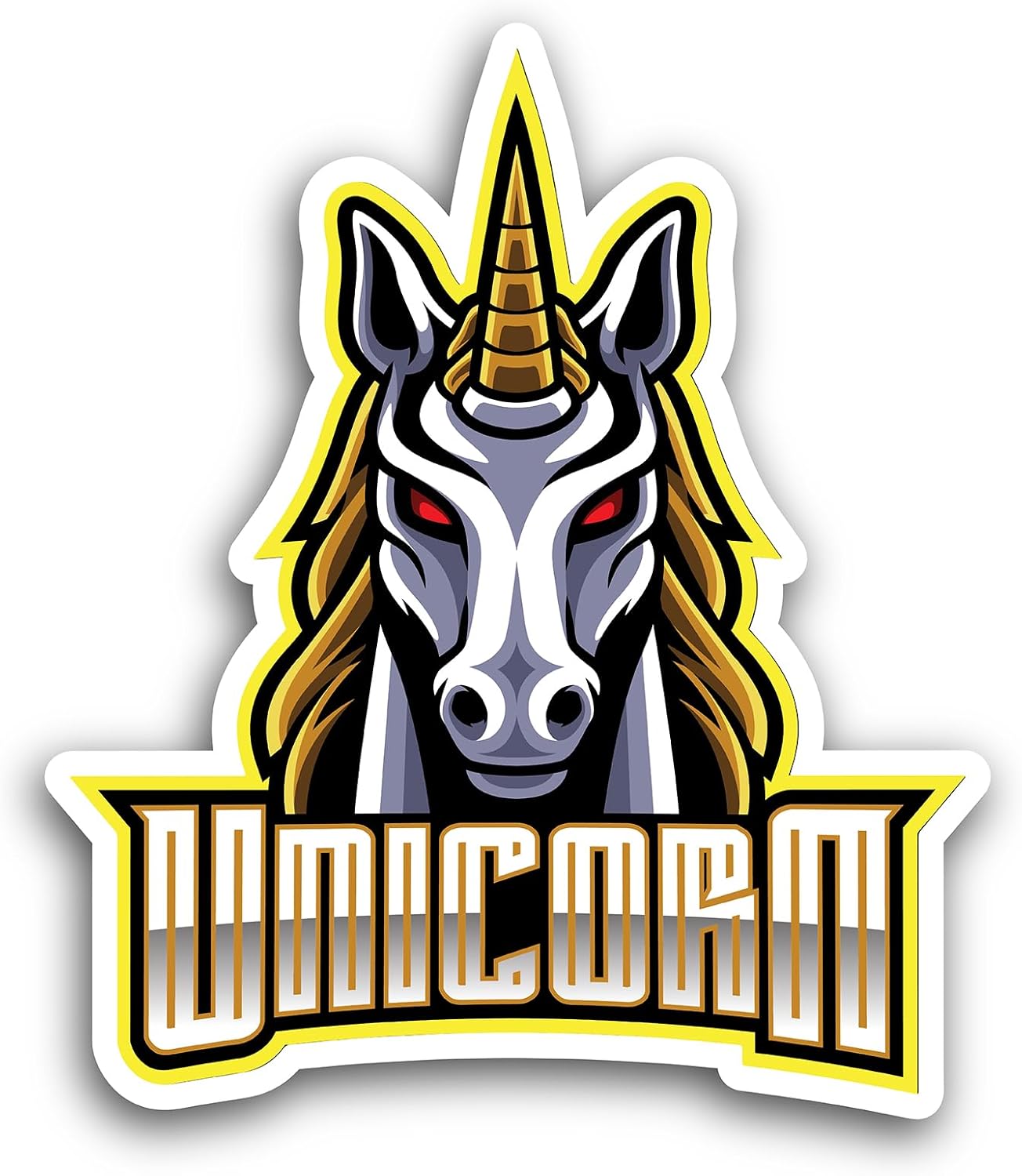 2 (Pieces) 3" and 5" Unicorn Sticker, Waterproof Vinyl Decals for Many Purpose Like Cars, Trucks, Laptops, Phones, Windows and More