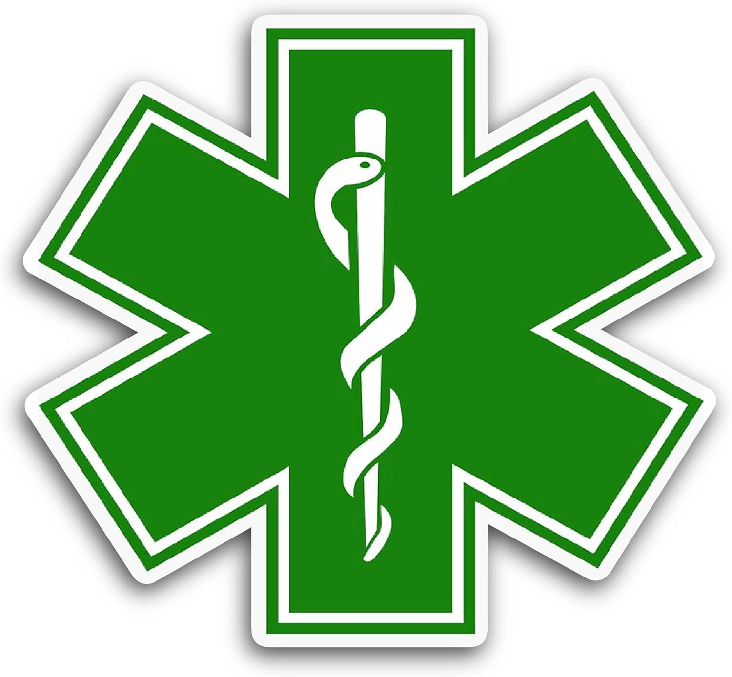 2 (Pieces) 3" and 5" Green Medical Icon Sticker, Waterproof Vinyl Decals for Many Purpose Like Cars, Trucks, Laptops, Phones, Windows and More