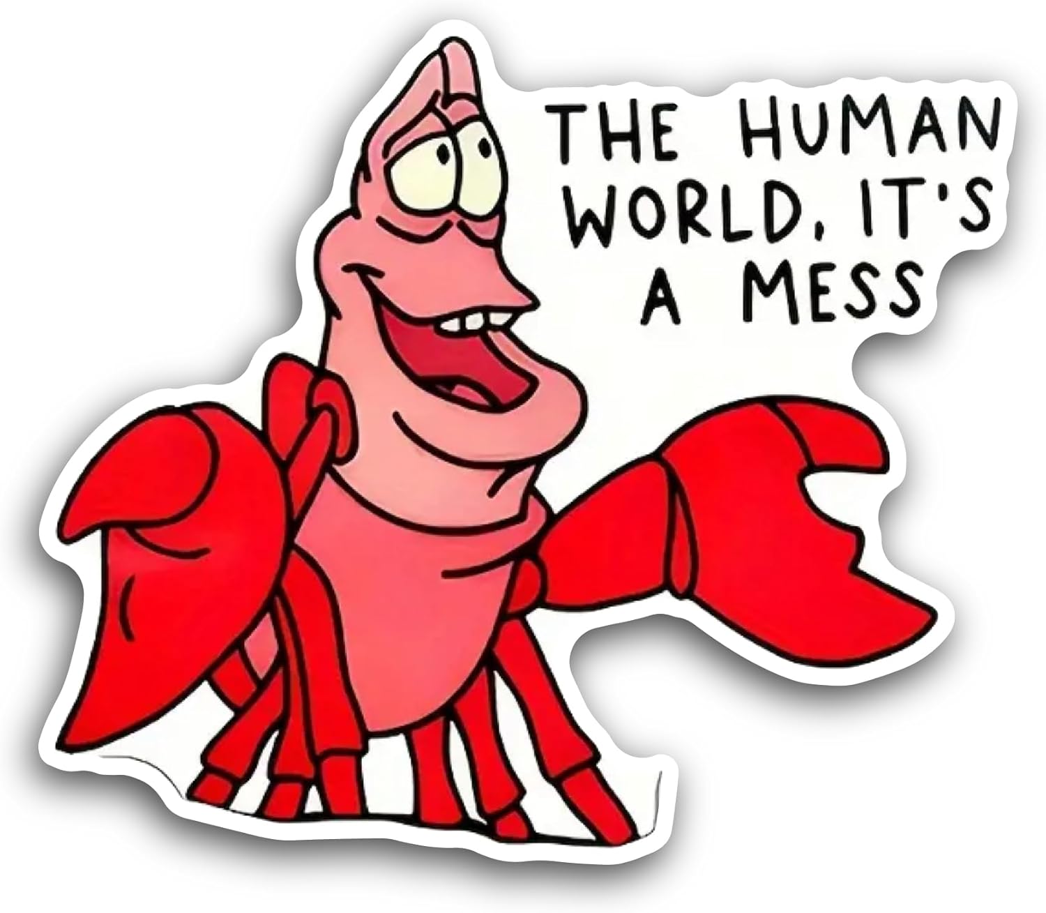 2 (Pieces) 3" and 5" Human World Sticker, Waterproof Vinyl Decals for Many Purpose Like Cars, Trucks, Laptops, Phones, Windows and More