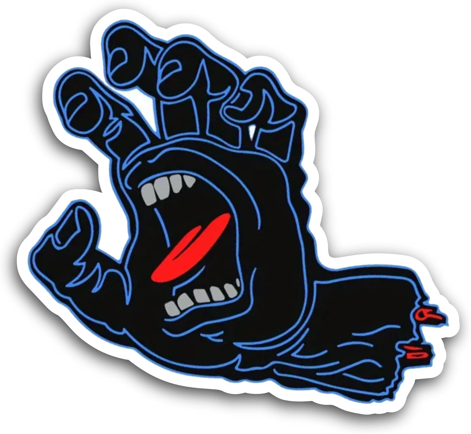 2 (Pieces) 3" and 5" Screaming Zombie Hand Sticker, Waterproof Vinyl Decals for Many Purpose Like Cars, Trucks, Laptops, Phones, Windows and More
