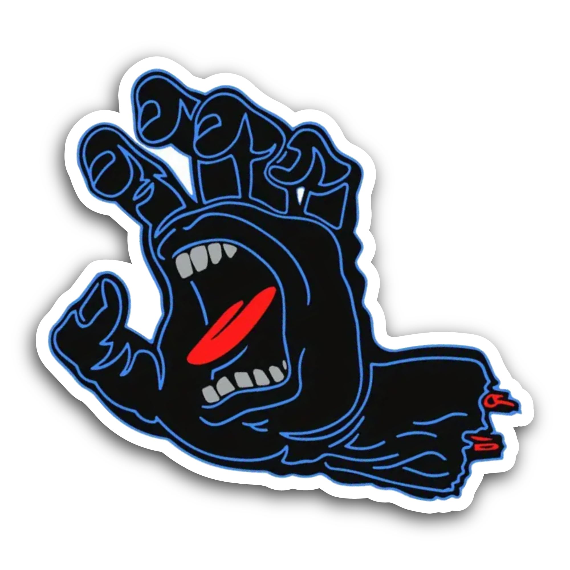 2 (Pieces) 3" and 5" Screaming Zombie Hand Sticker, Waterproof Vinyl Decals for Many Purpose Like Ca