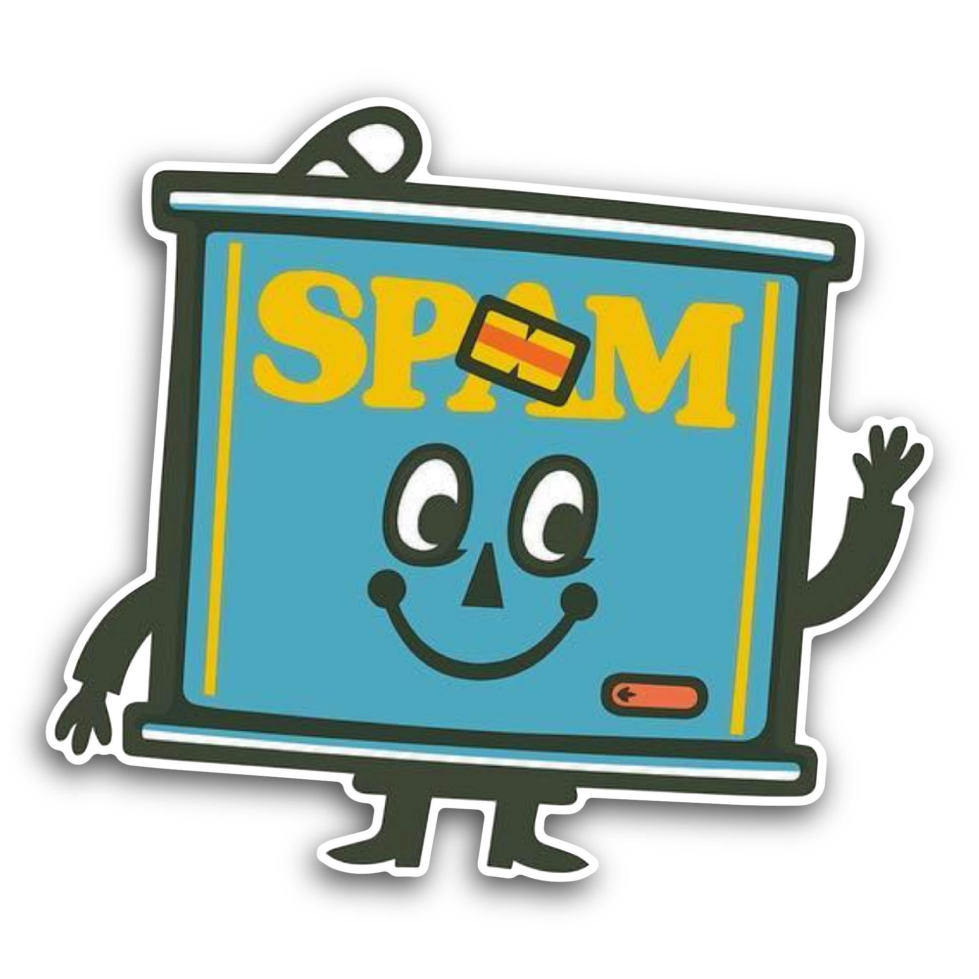 2 (Pieces) 3" and 5" Spam Sticker, Waterproof Vinyl Decals for Many Purpose Like Cars, Trucks, Lapto
