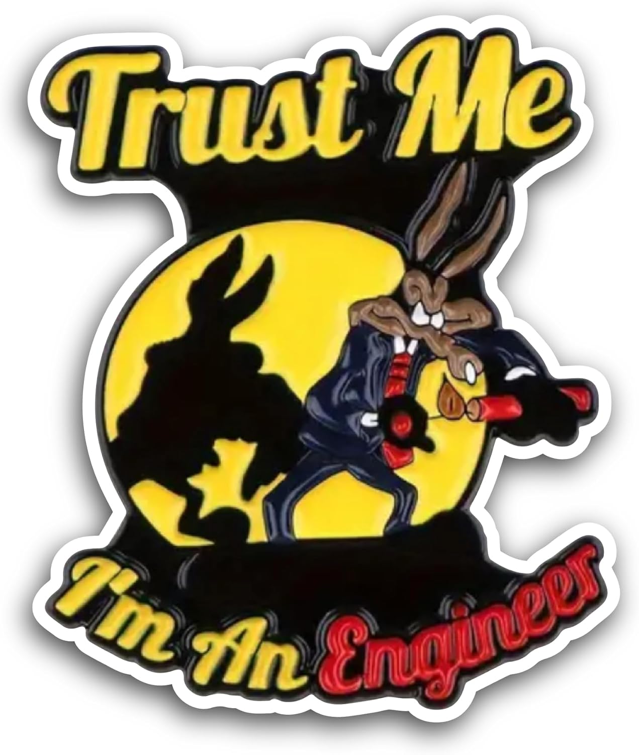 2 (Pieces) 3" and 5" Trust Me Sticker, Waterproof Vinyl Decals for Many Purpose Like Cars, Trucks, Laptops, Phones, Windows and More