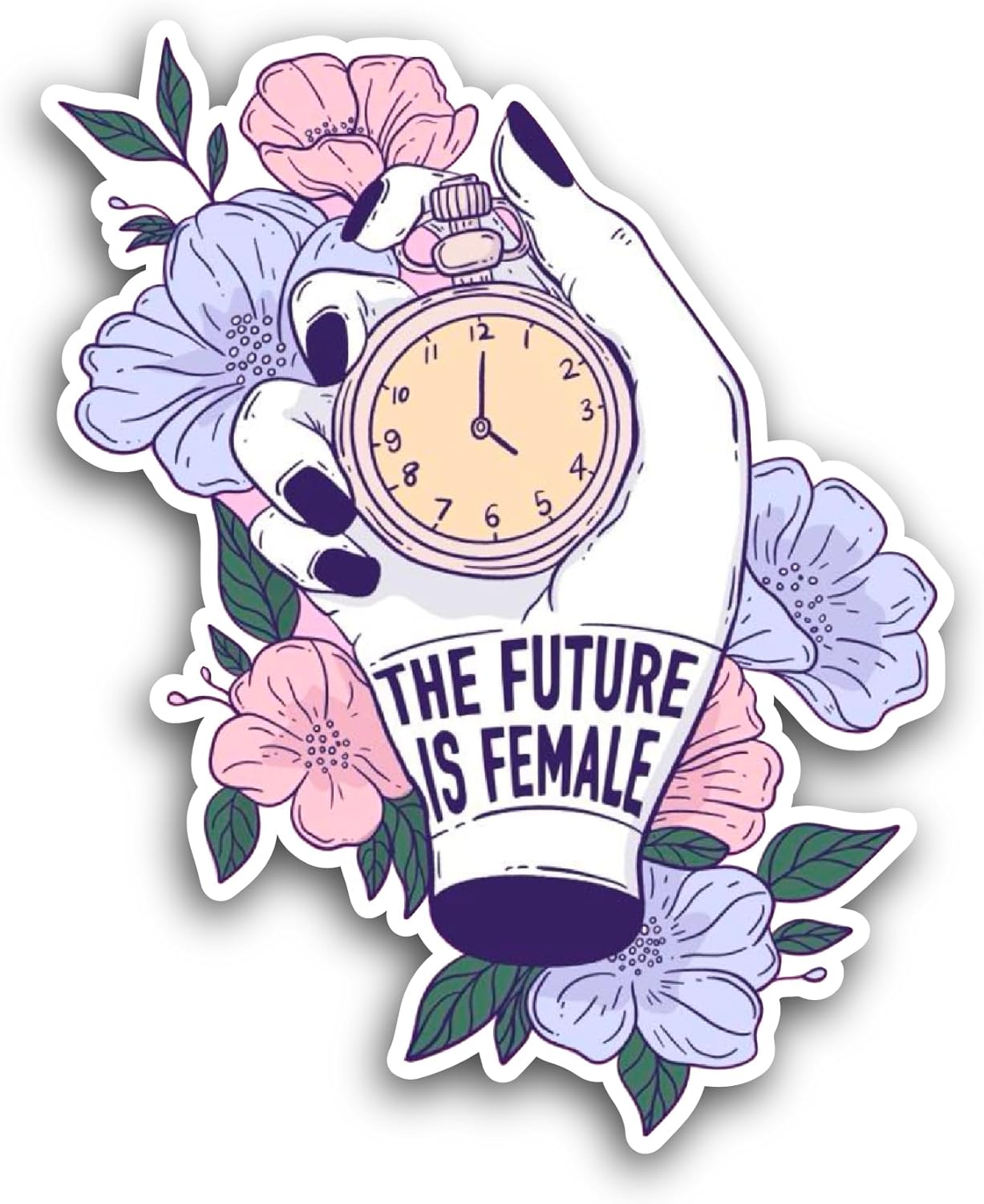 2 (Pieces) 3" and 5" The Future is Female Sticker, Waterproof Vinyl Decals for Many Purpose Like Cars, Trucks, Laptops, Phones, Windows and More