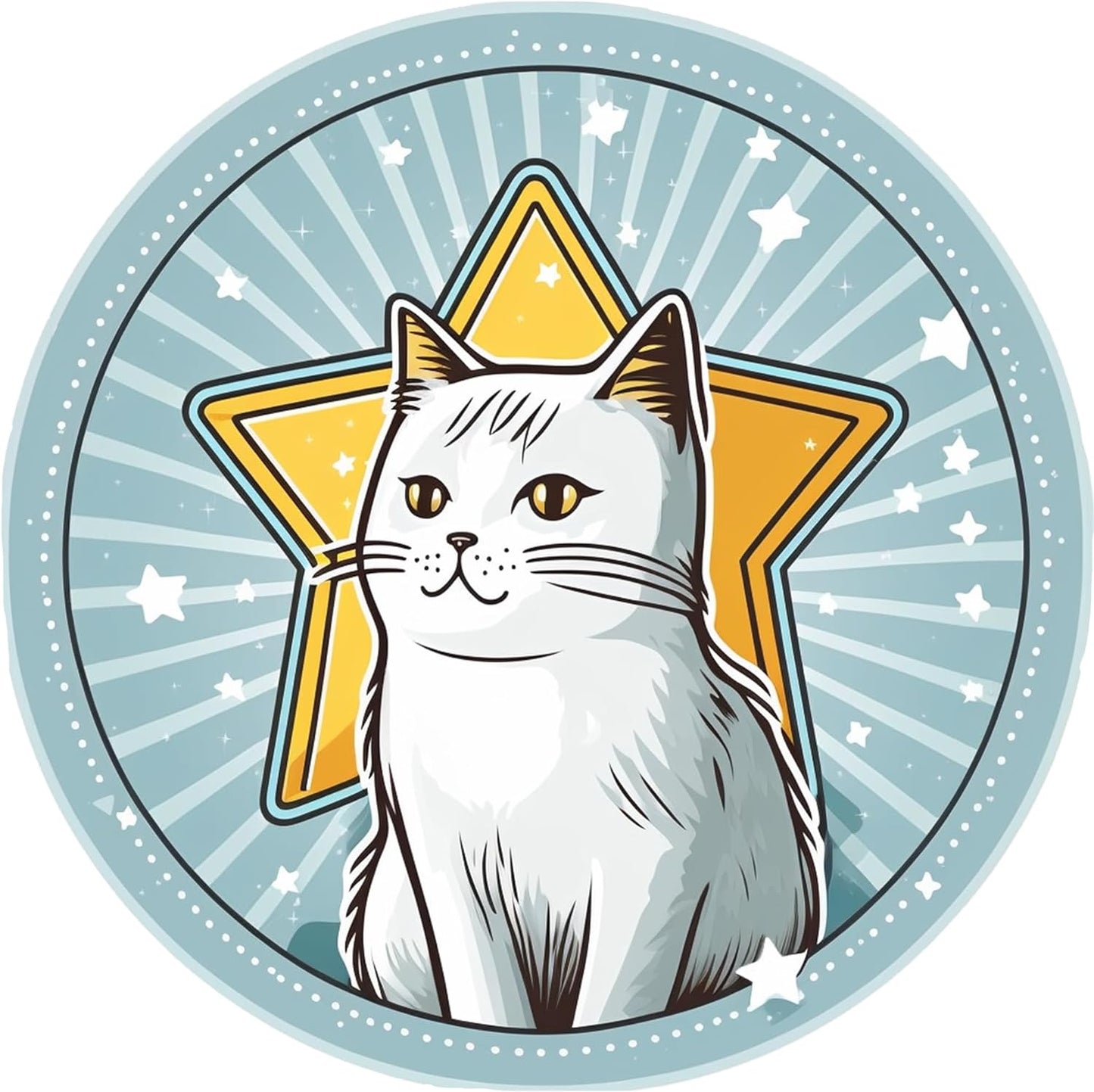 Inspirational Quote "A Beautiful Cat in The Star" Motivational Sticker Vinyl Decal Motivation Stickers- 5" Vinyl Sticker Waterproof