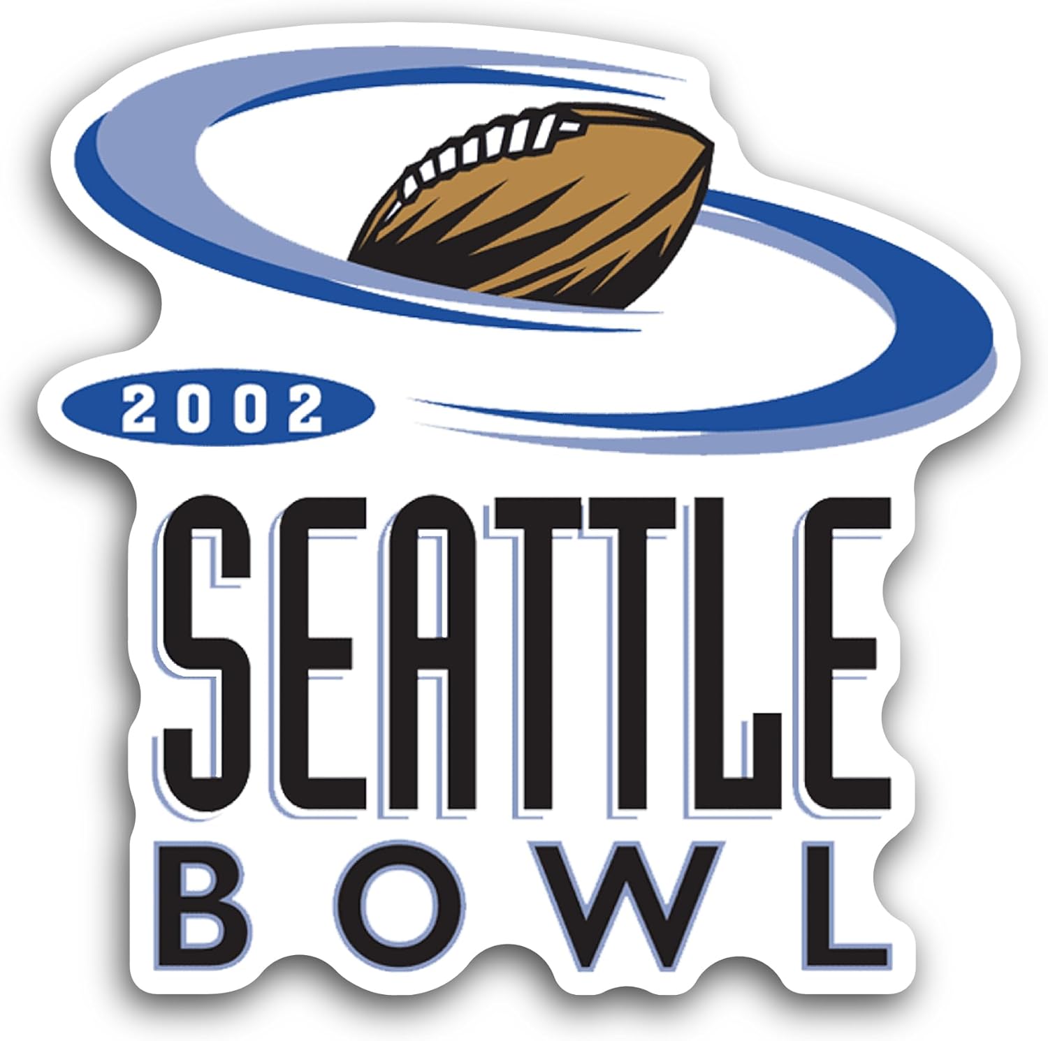 2 (Pieces) 3" and 5" Seattle B0wl Logo Sticker, Waterproof Vinyl Decals for Many Purpose Like Cars, Trucks, Laptops, Phones, Windows and More
