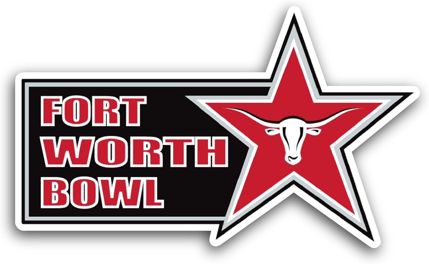 2 (Pieces) 3" and 5" F0rt Worth Bowl Sticker, Waterproof Vinyl Decals for Many Purpose Like Cars, Trucks, Laptops, Phones, Windows and More