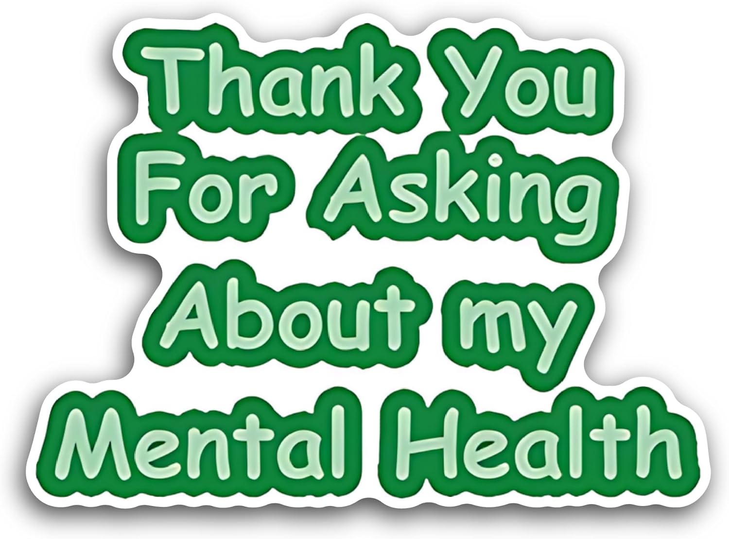 2 (Pieces) 3" and 5" Thankyou for Asking Sticker, Waterproof Vinyl Decals for Many Purpose Like Cars, Trucks, Laptops, Phones, Windows and More