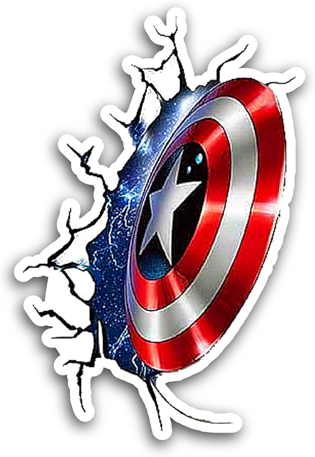 2 (Pieces) 3" and 5" Shield Sticker, Waterproof Vinyl Decals for Many Purpose Like Cars, Trucks, Laptops, Phones, Windows and More