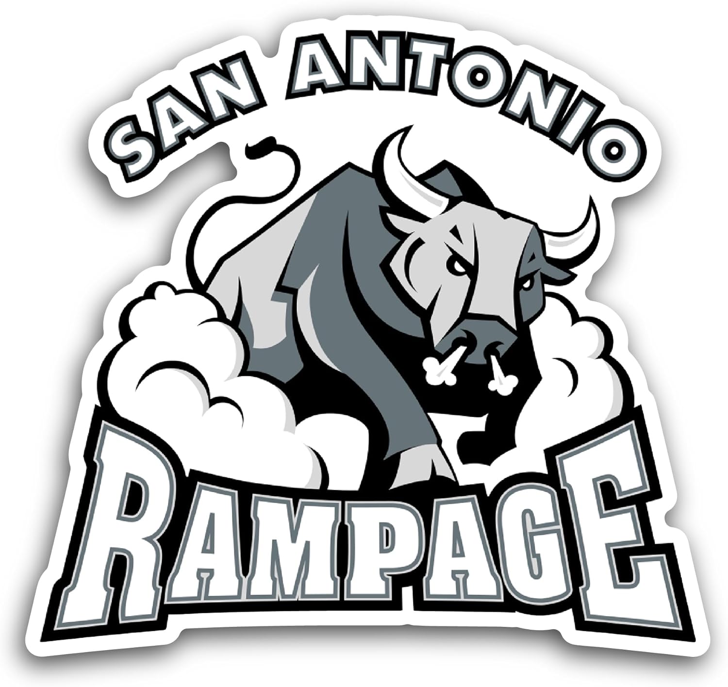 2 (Pieces) 3" and 5" San Antoni0 Rampage Sticker, Waterproof Vinyl Decals for Many Purpose Like Cars, Trucks, Laptops, Phones, Windows and More