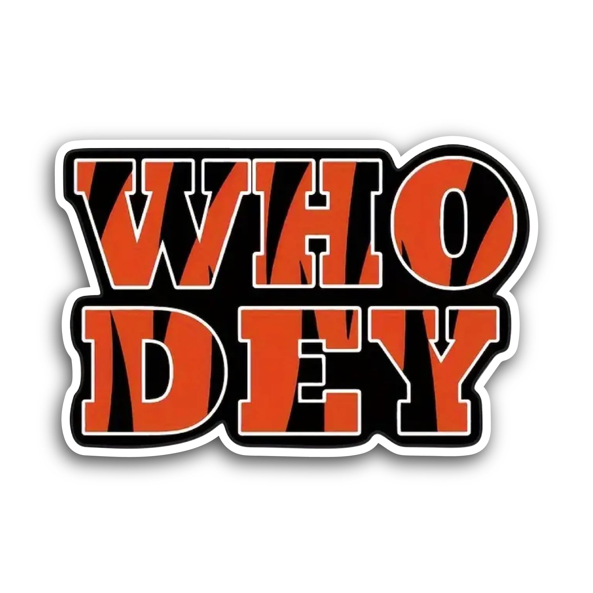 2 (Pieces) 3" and 5" Who Dey Sticker, Waterproof Vinyl Decals for Many Purpose Like Cars, Trucks, La