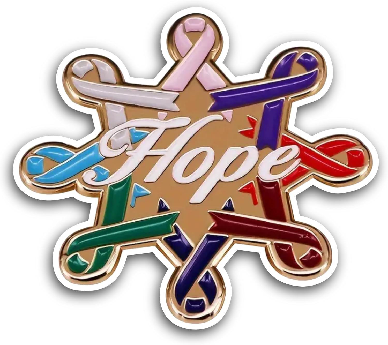 2 (Pieces) 3" and 5" Hope Sticker, Waterproof Vinyl Decals for Many Purpose Like Cars, Trucks, Laptops, Phones, Windows and More