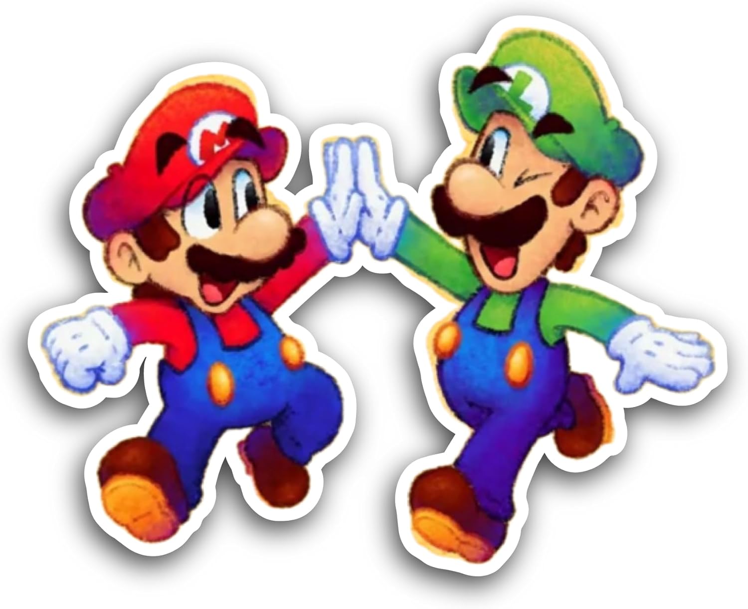 2 (Pieces) 3" and 5" Mari0 and Luig1 Sticker, Waterproof Vinyl Decals for Many Purpose Like Cars, Trucks, Laptops, Phones, Windows and More