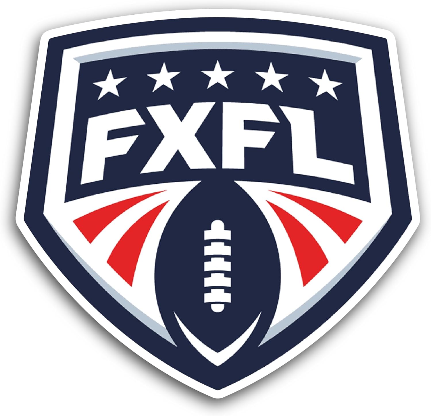2 (Pieces) 3" and 5" FXFL Sticker, Waterproof Vinyl Decals for Many Purpose Like Cars, Trucks, Laptops, Phones, Windows and More