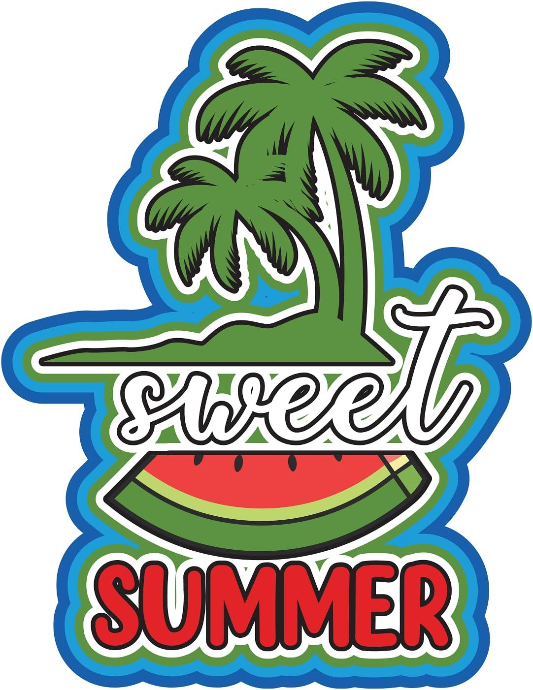 Inspirational Quote "Sweet Summer" Motivational Sticker Vinyl Decal Motivation Stickers- 5" Vinyl Sticker Waterproof