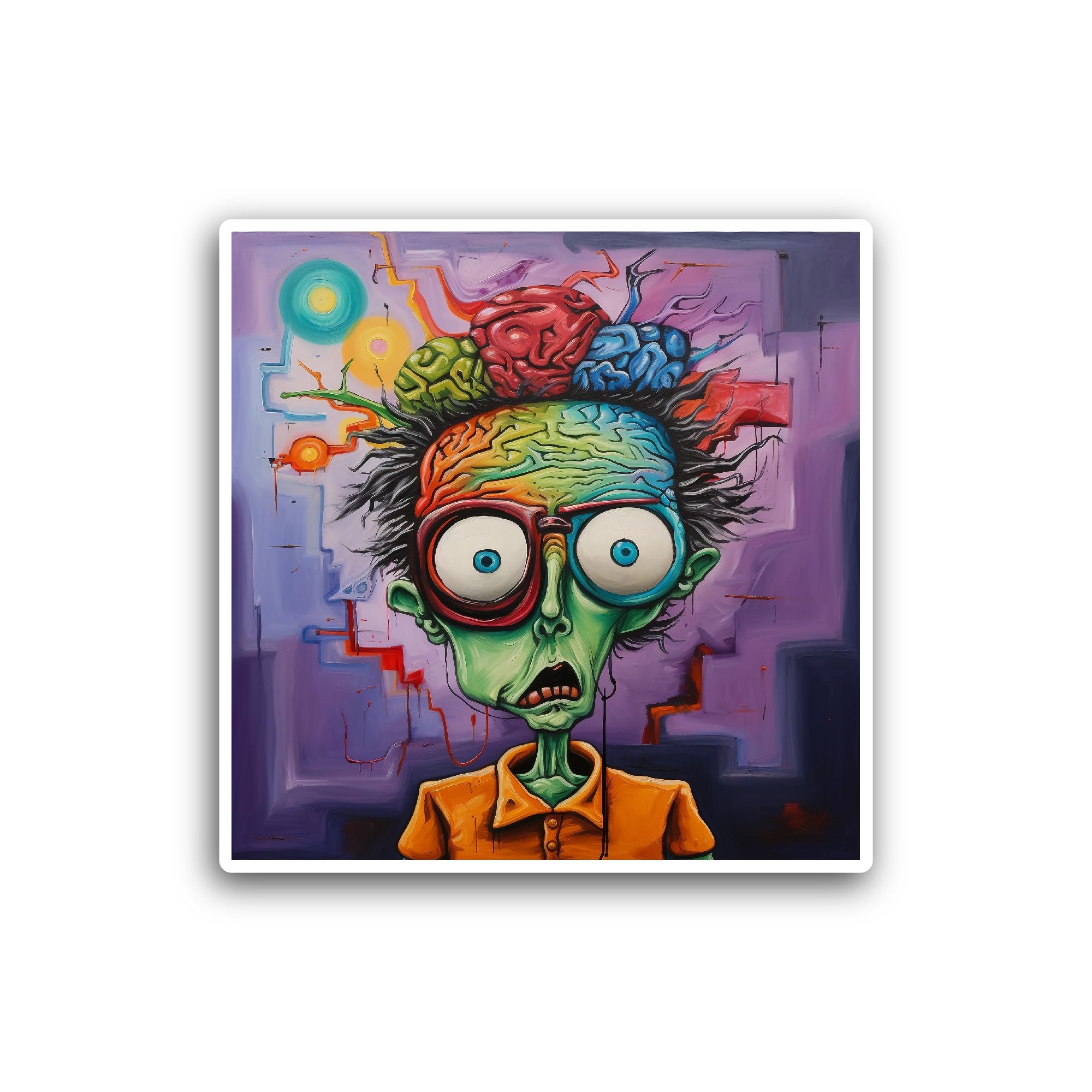 2 (Pieces) 3" and 5" Juice Man Sticker, Waterproof Vinyl Decals for Many Purpose Like Cars, Trucks, 