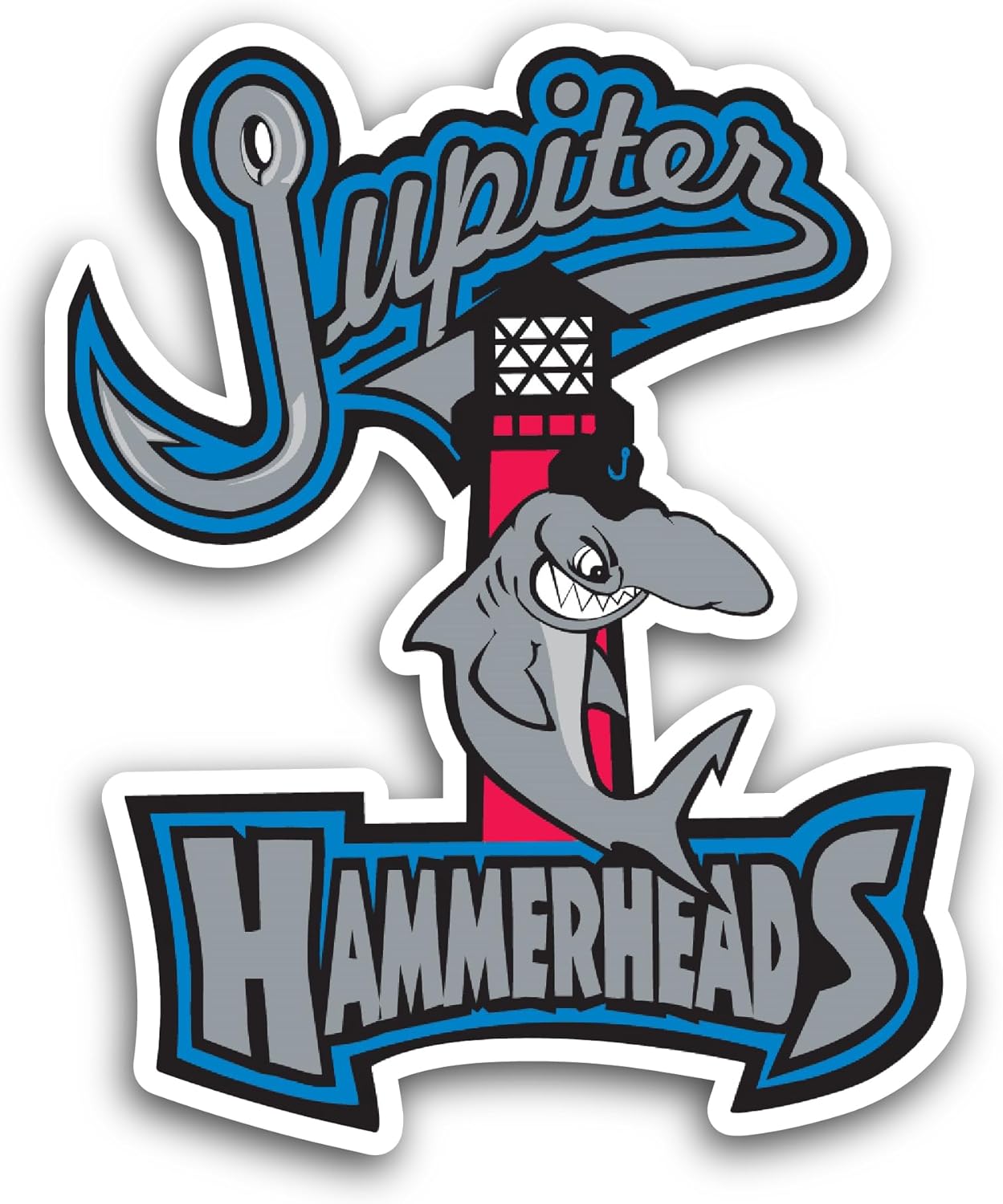 2 (Pieces) 3" and 5" Jupit3r Hammerheads Sticker, Waterproof Vinyl Decals for Many Purpose Like Cars, Trucks, Laptops, Phones, Windows and More