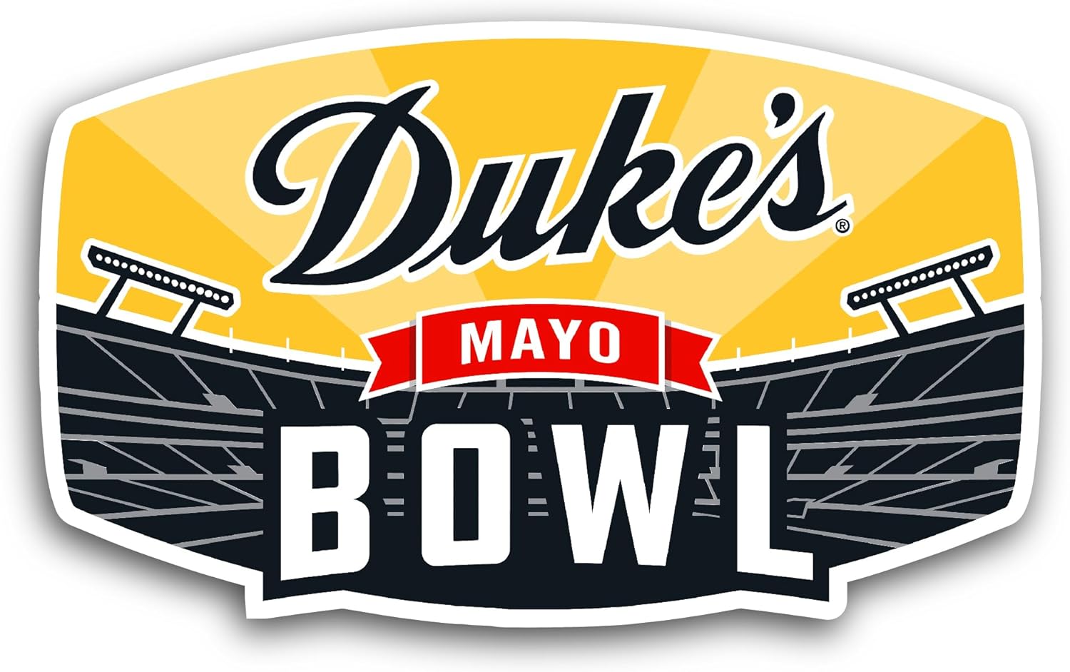 2 (Pieces) 3" and 5" Duke's May0 Bowl Sticker, Waterproof Vinyl Decals for Many Purpose Like Cars, Trucks, Laptops, Phones, Windows and More