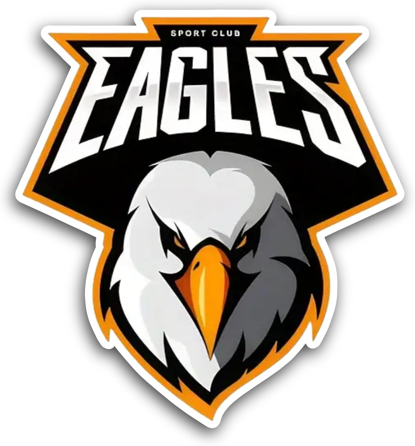 2 (Pieces) 3" and 5" Cartoon Eagle Sticker, Waterproof Vinyl Decals for Many Purpose Like Cars, Trucks, Laptops, Phones, Windows and More