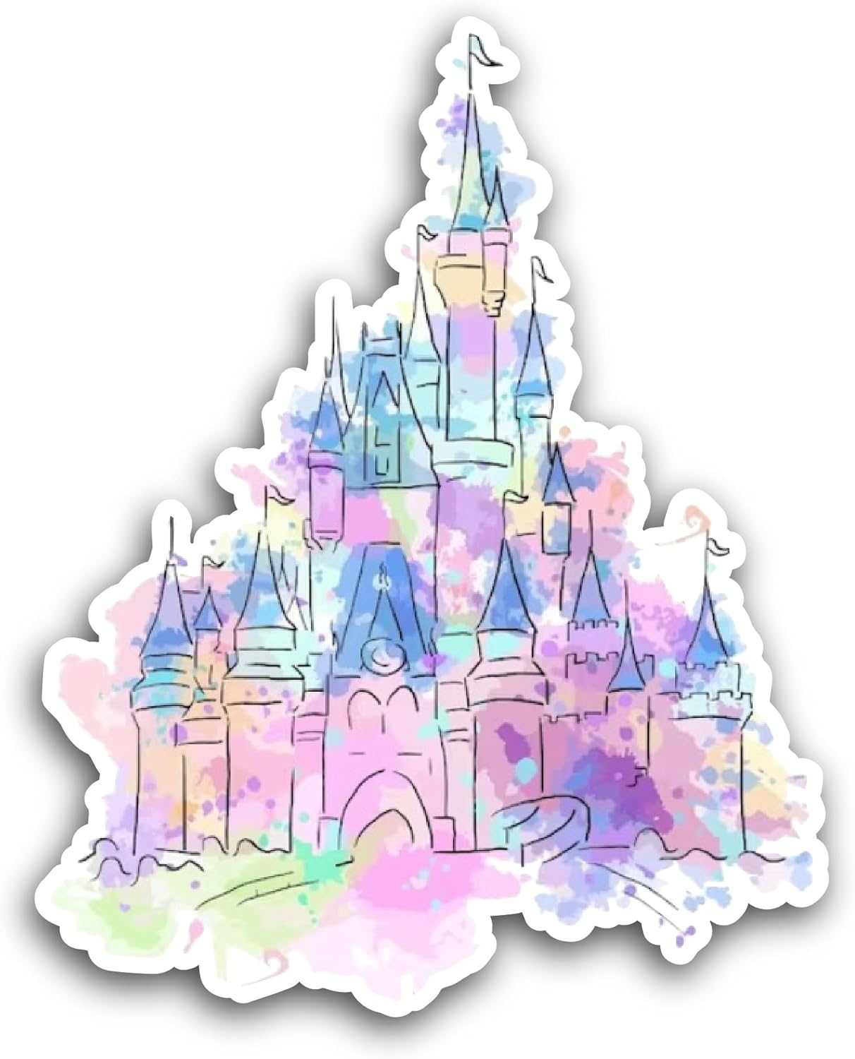2 (Pieces) 3" and 5" Colorful Kingdom Art Sticker, Waterproof Vinyl Decals for Many Purpose Like Cars, Trucks, Laptops, Phones, Windows and More