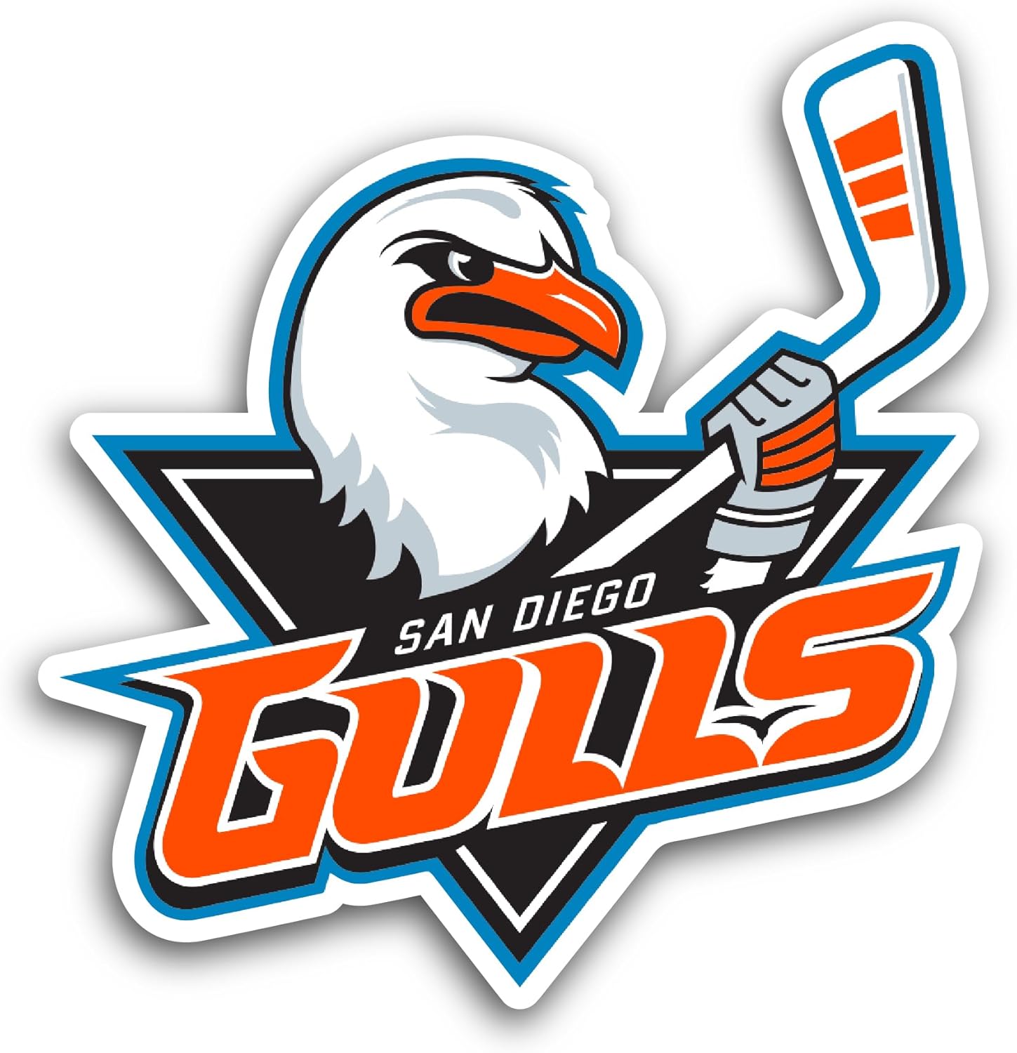 2 (Pieces) 3" and 5" San Dieg0 Gulls Sticker, Waterproof Vinyl Decals for Many Purpose Like Cars, Trucks, Laptops, Phones, Windows and More