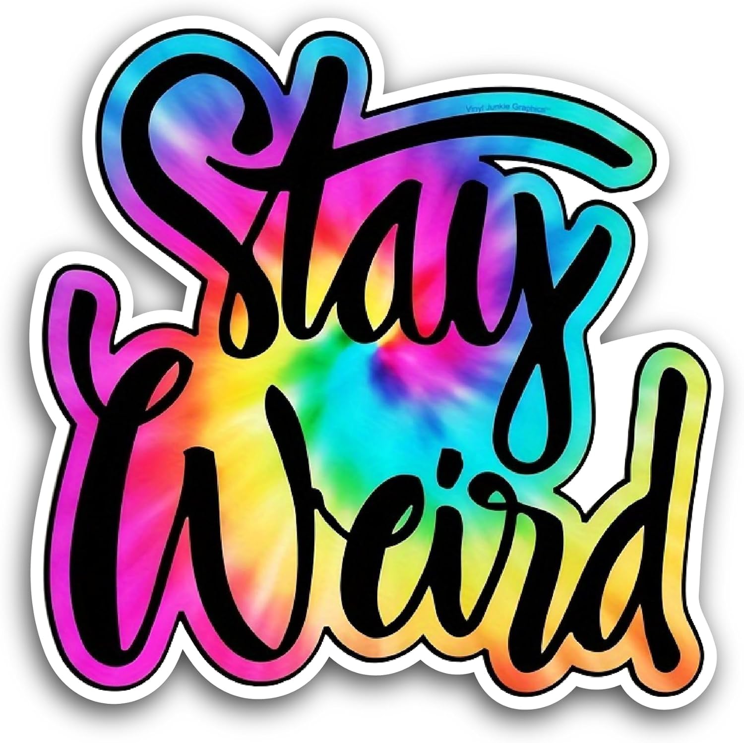2 (Pieces) 3" and 5" Stay Weird Lettering Sticker, Waterproof Vinyl Decals for Many Purpose Like Cars, Trucks, Laptops, Phones, Windows and More