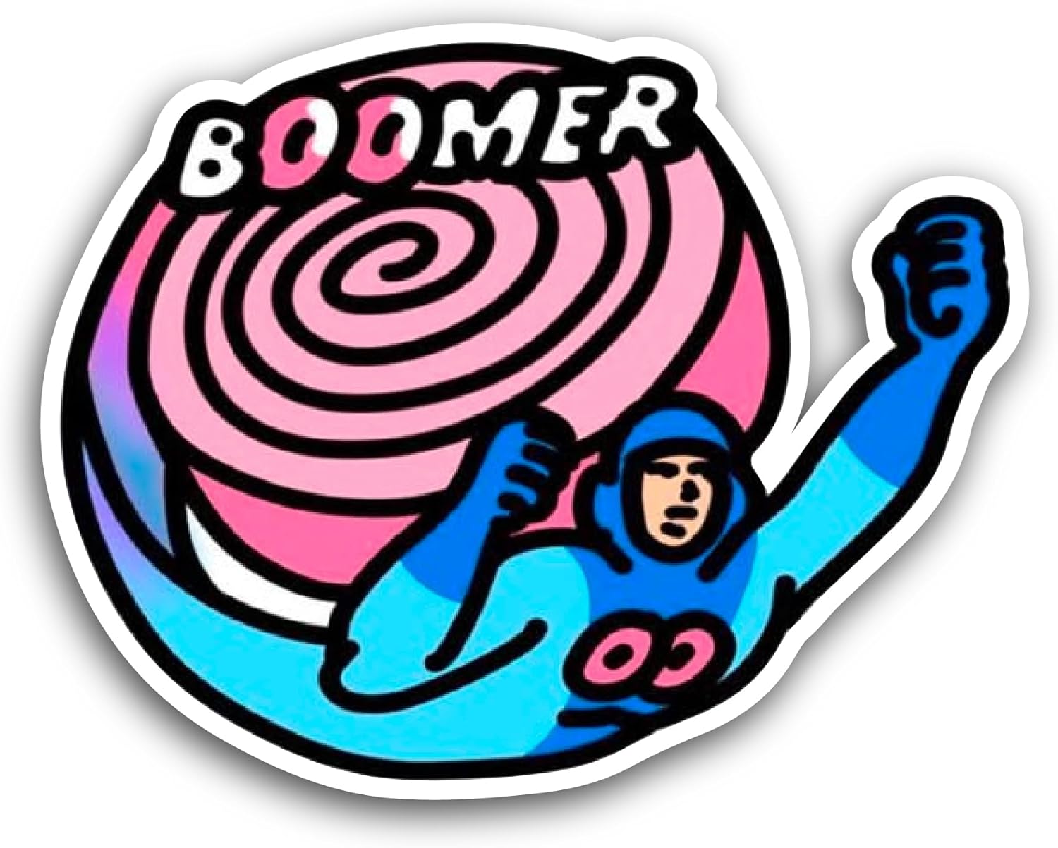 2 (Pieces) 3" and 5" Boomer Sticker, Waterproof Vinyl Decals for Many Purpose Like Cars, Trucks, Laptops, Phones, Windows and More