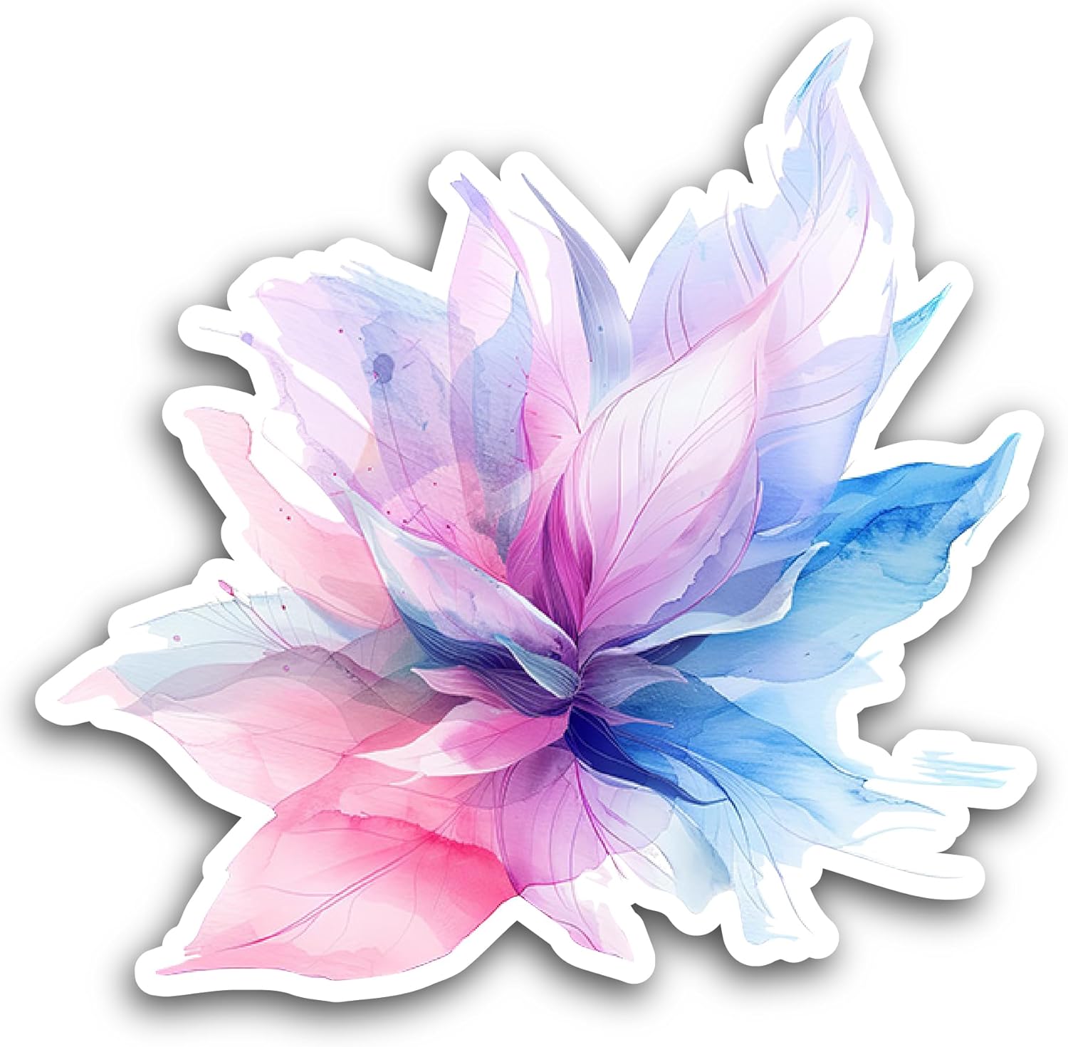 2 (Pieces) 3" and 5" Flower Art Sticker, Waterproof Vinyl Decals for Many Purpose Like Cars, Trucks, Laptops, Phones, Windows and More