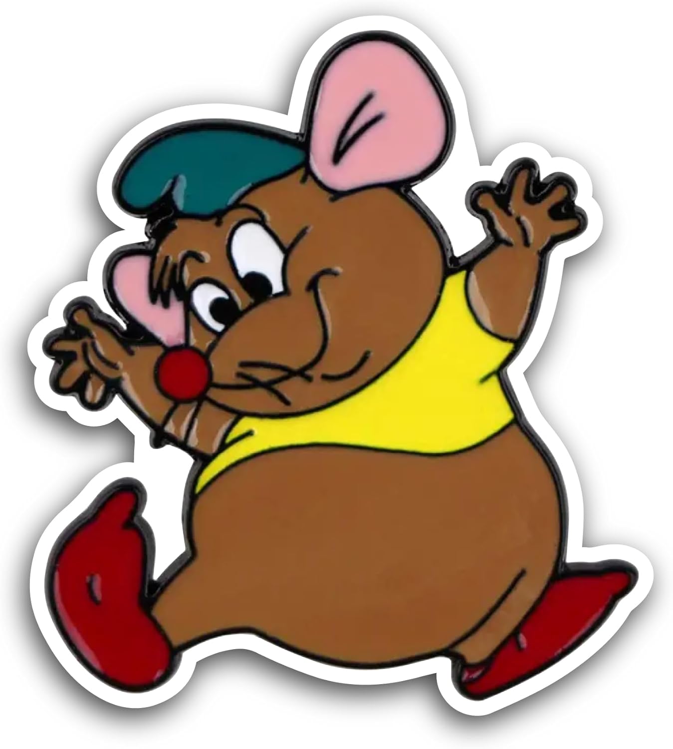 2 (Pieces) 3" and 5" Cute Mouse Sticker, Waterproof Vinyl Decals for Many Purpose Like Cars, Trucks, Laptops, Phones, Windows and More