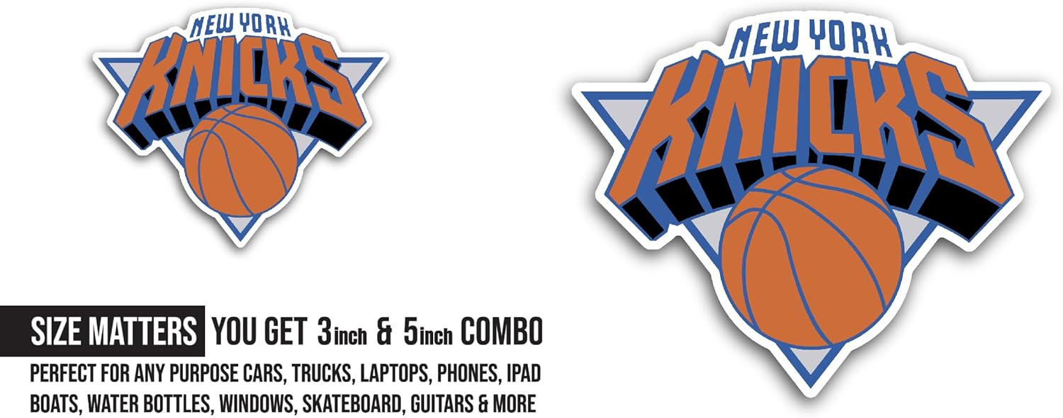 2 (Pieces) 3" and 5" N3w Y0rk Knicks Decal Sticker, Waterproof Vinyl Decals for Many Purpose Like Cars, Trucks, Laptops, Phones, Windows and More