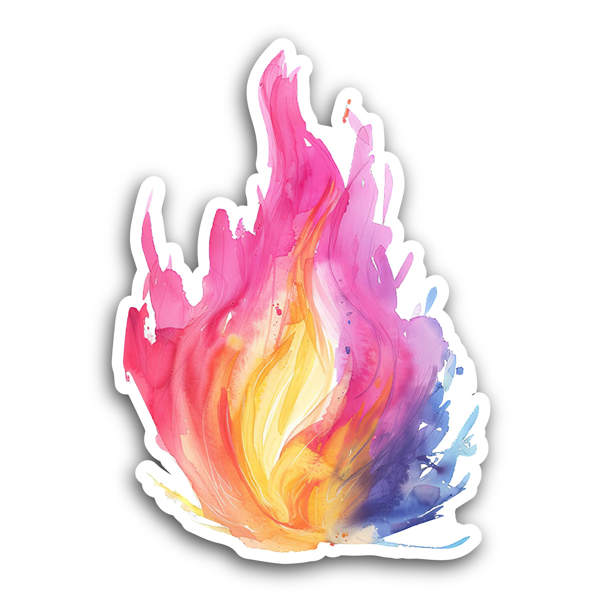 2 (Pieces) 3" and 5" Fire Flame Sticker, Waterproof Vinyl Decals for Many Purpose Like Cars, Trucks,