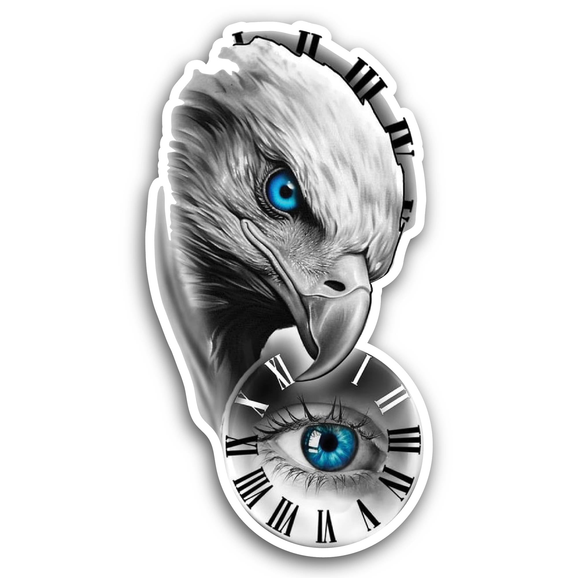 2 (Pieces) 2" and 3" Cartoon Hand Strong Grip Sticker, Waterproof Vinyl Decals for Many Purpose Like