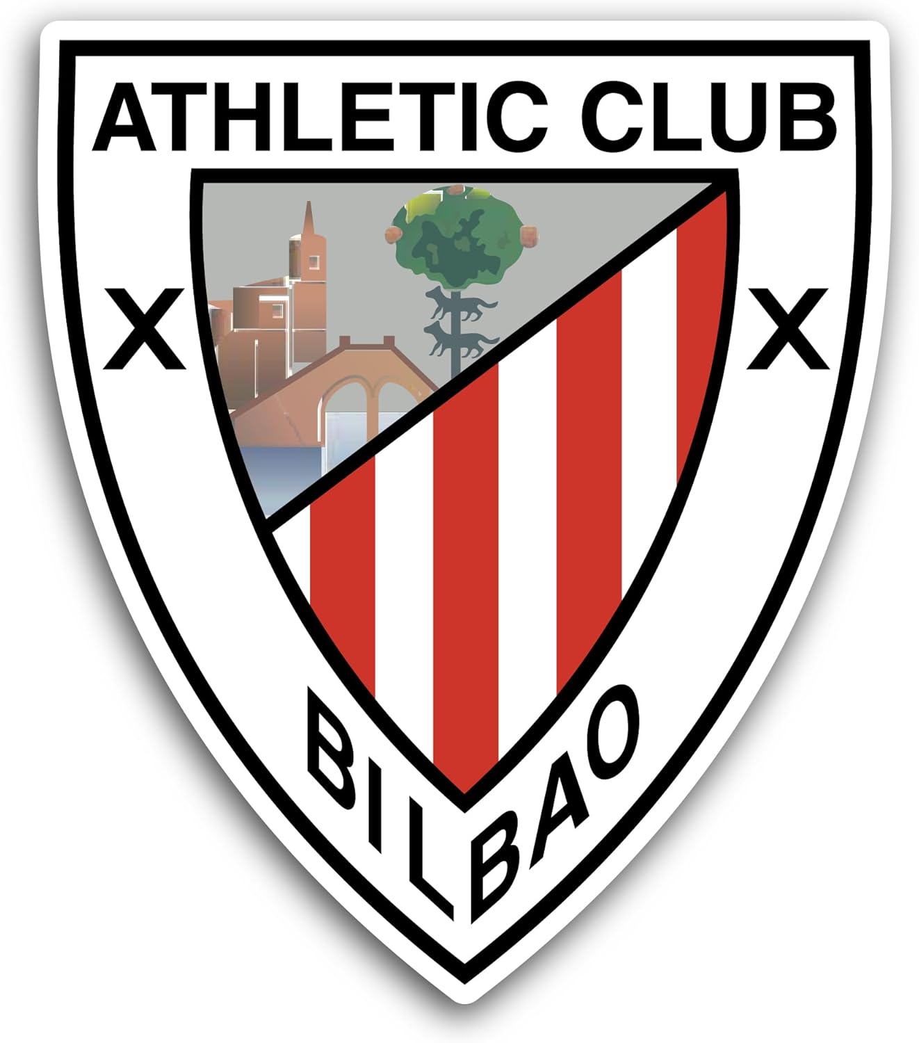 2 (Pieces) 3" and 5" Athl3tic Club Sticker, Waterproof Vinyl Decals for Many Purpose Like Cars, Trucks, Laptops, Phones, Windows and More