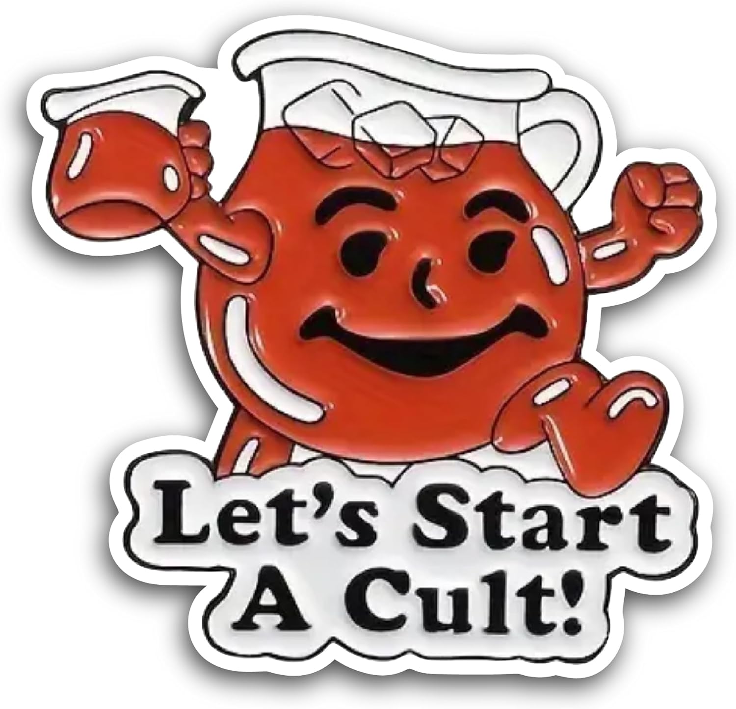 2 (Pieces) 3" and 5" Lets Start A Cult Sticker, Waterproof Vinyl Decals for Many Purpose Like Cars, Trucks, Laptops, Phones, Windows and More