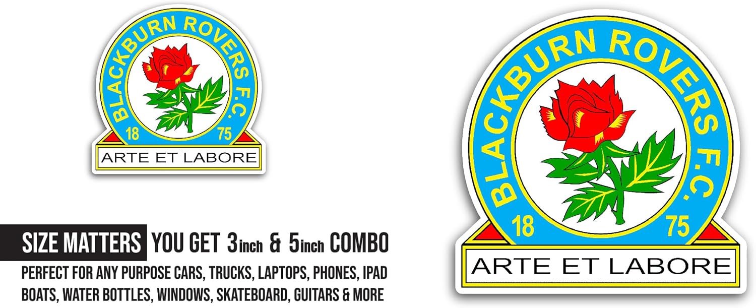 2 (Pieces) 3" and 5" Bl@ckburn R0vers Sticker, Waterproof Vinyl Decals for Many Purpose Like Cars, Trucks, Laptops, Phones, Windows and More
