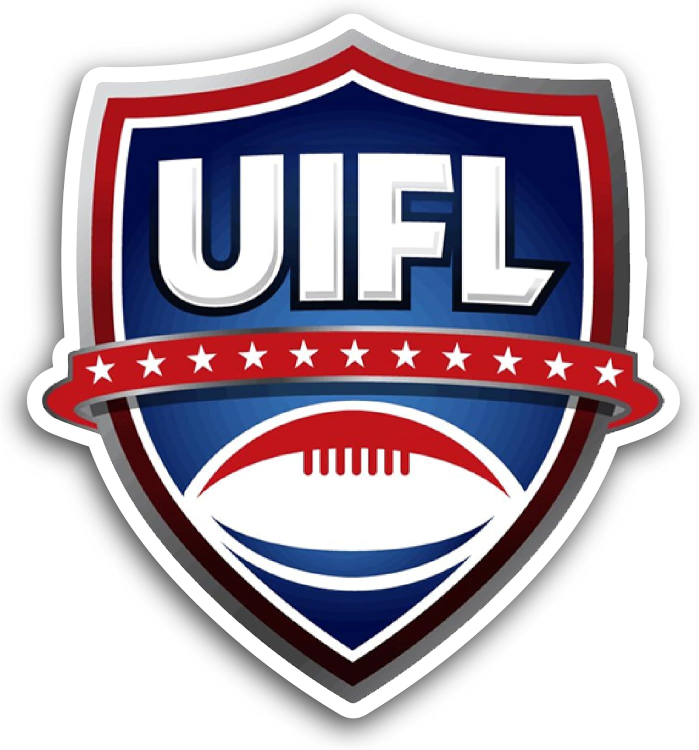 2 (Pieces) 3" and 5" UIFL Sticker, Waterproof Vinyl Decals for Many Purpose Like Cars, Trucks, Laptops, Phones, Windows and More