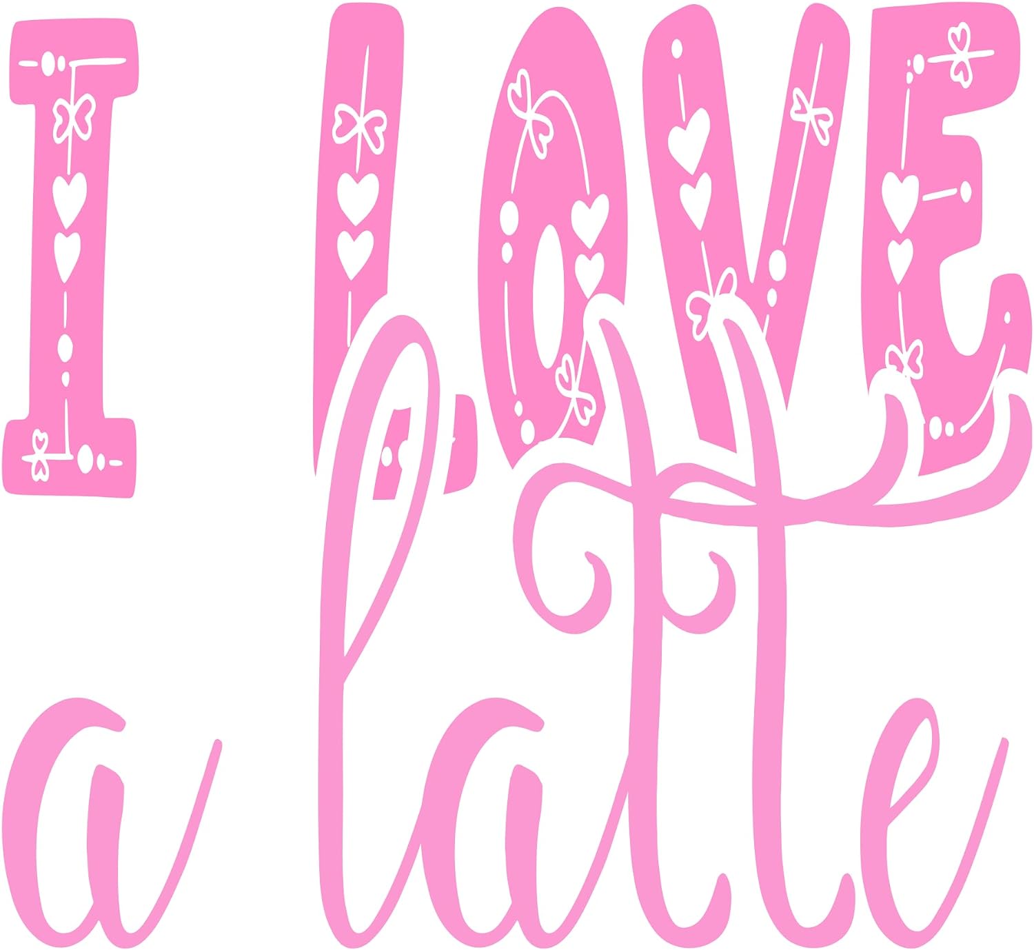 Inspirational Quote I Love A Latte Motivational Sticker Vinyl Decal Motivation Stickers- 5" Vinyl Sticker Waterproof