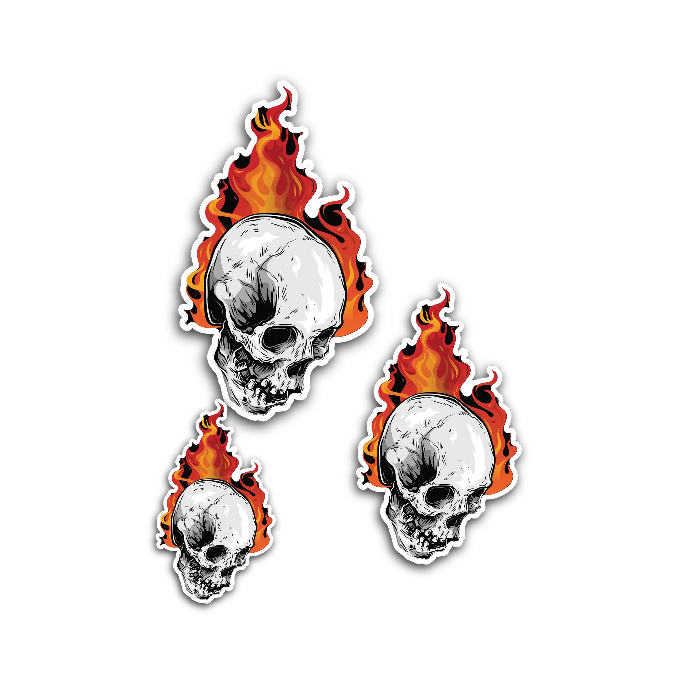 2 (Pieces) 3" and 5" Onigiri Face Sticker, Waterproof Vinyl Decals for Many Purpose Like Cars, Truck