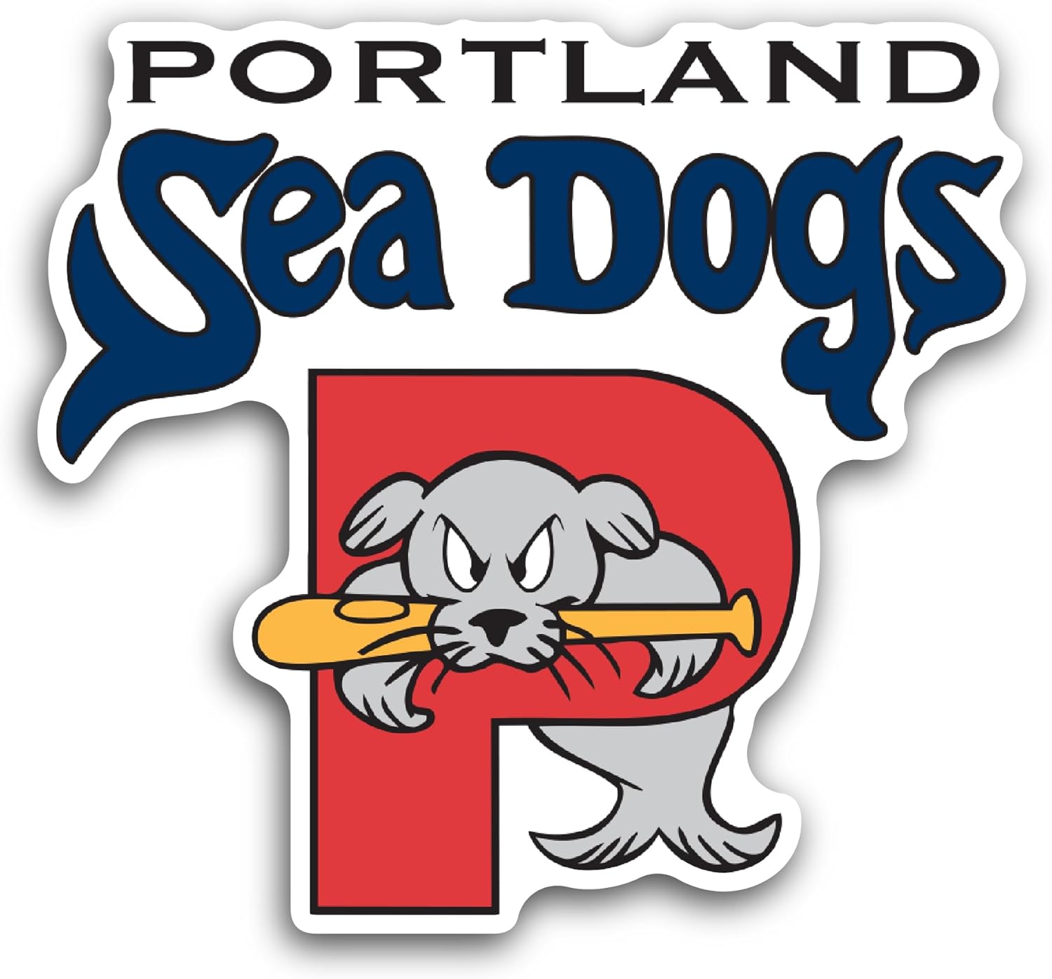 2 (Pieces) 3" and 5" P0rtland S3a D0gs Logo Decal Sticker, Waterproof Vinyl Decals for Many Purpose Like Cars, Trucks, Laptops, Phones, Windows and More