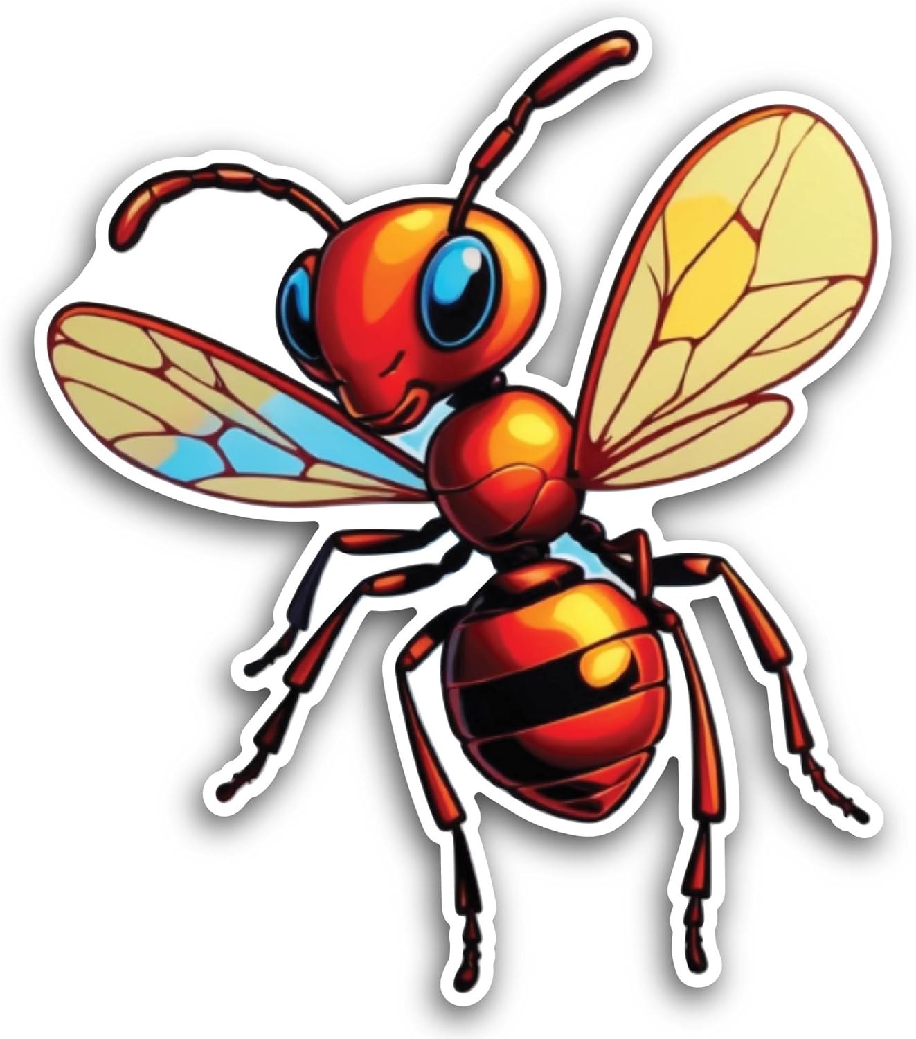 2 (Pieces) 3" and 5" Red Antilope Sticker, Waterproof Vinyl Decals for Many Purpose Like Cars, Trucks, Laptops, Phones, Windows and More