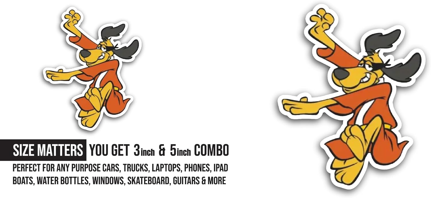 2 (Pieces) 3" and 5" H0ng K0ng PhooeySticker, Waterproof Vinyl Decals for Many Purpose Like Cars, Trucks, Laptops, Phones, Windows and More