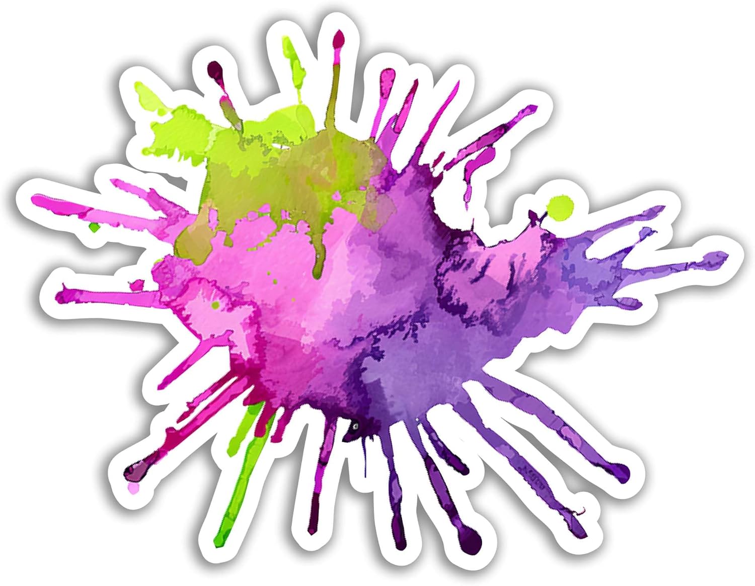 2 (Pieces) 3" and 5" Paint Splashes Sticker, Waterproof Vinyl Decals for Many Purpose Like Cars, Trucks, Laptops, Phones, Windows and More