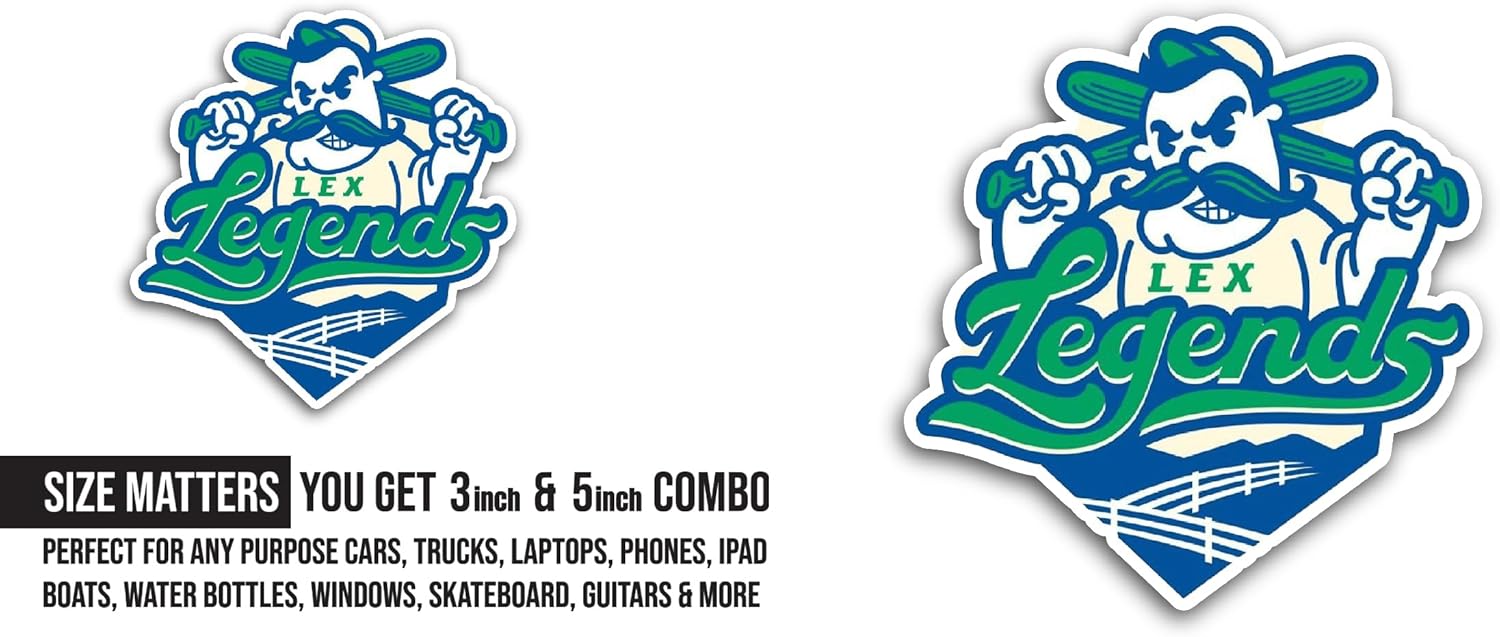 2 (Pieces) 3" and 5" Lexingt0n Legends Sticker, Waterproof Vinyl Decals for Many Purpose Like Cars, Trucks, Laptops, Phones, Windows and More
