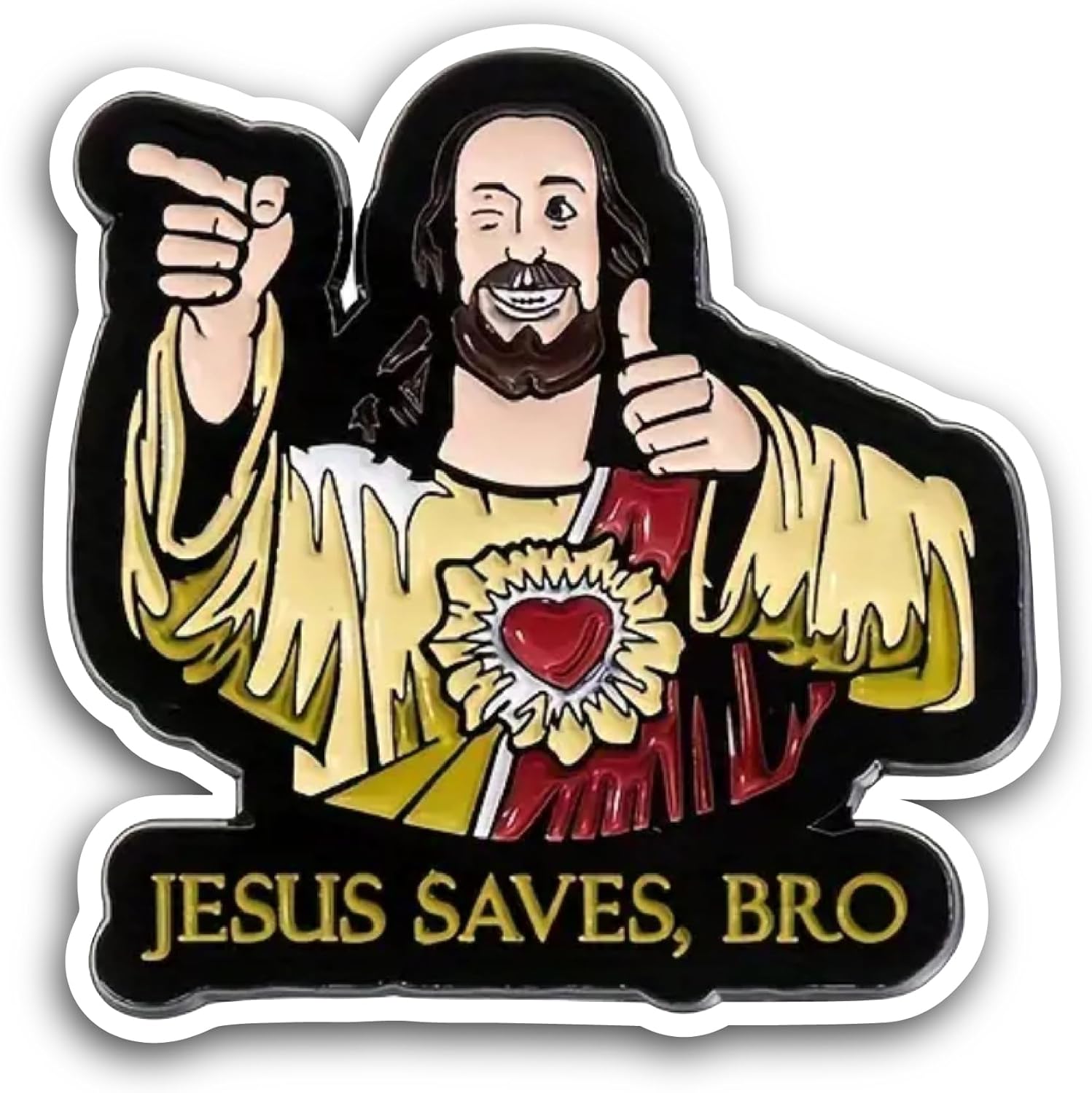 2 (Pieces) 3" and 5" Jesus Saves Bro Sticker, Waterproof Vinyl Decals for Many Purpose Like Cars, Trucks, Laptops, Phones, Windows and More