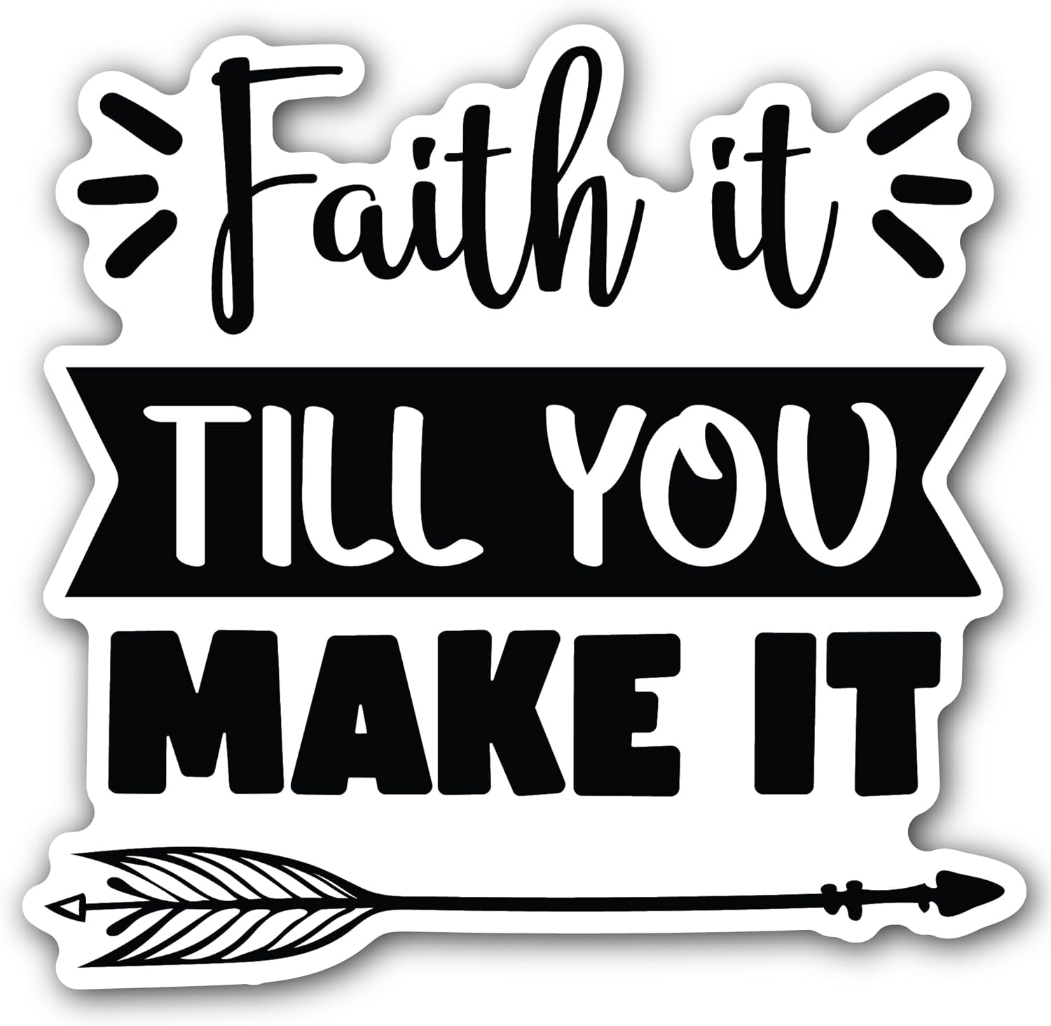 2 (Pieces) 3" and 5" Walk by Faith Sticker, Waterproof Vinyl Decals for Many Purpose Like Cars, Trucks, Laptops, Phones, Windows and More (Copy)
