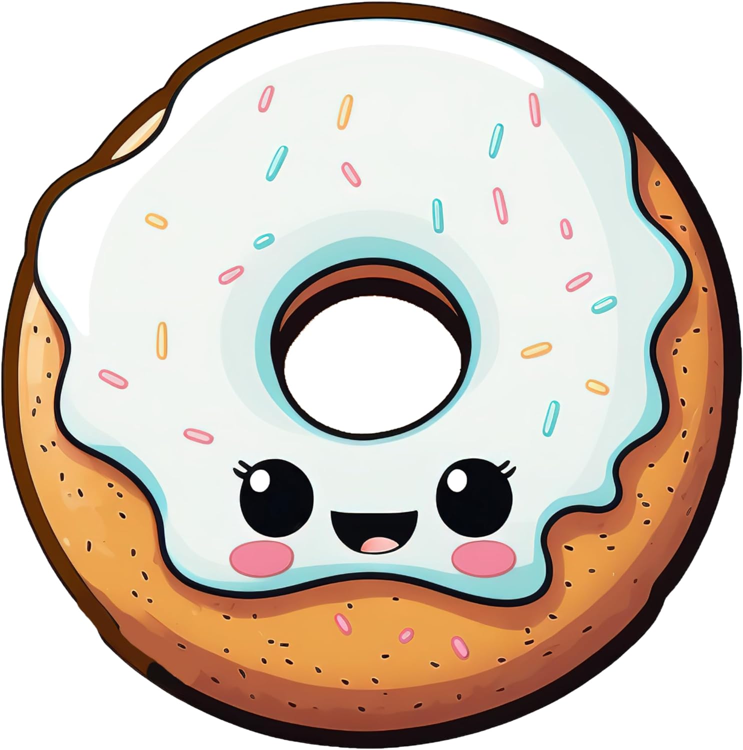 Inspirational Quote Donut with Colorful Frosting Motivational Sticker Vinyl Decal Motivation Stickers- 5" Vinyl Sticker Waterproof