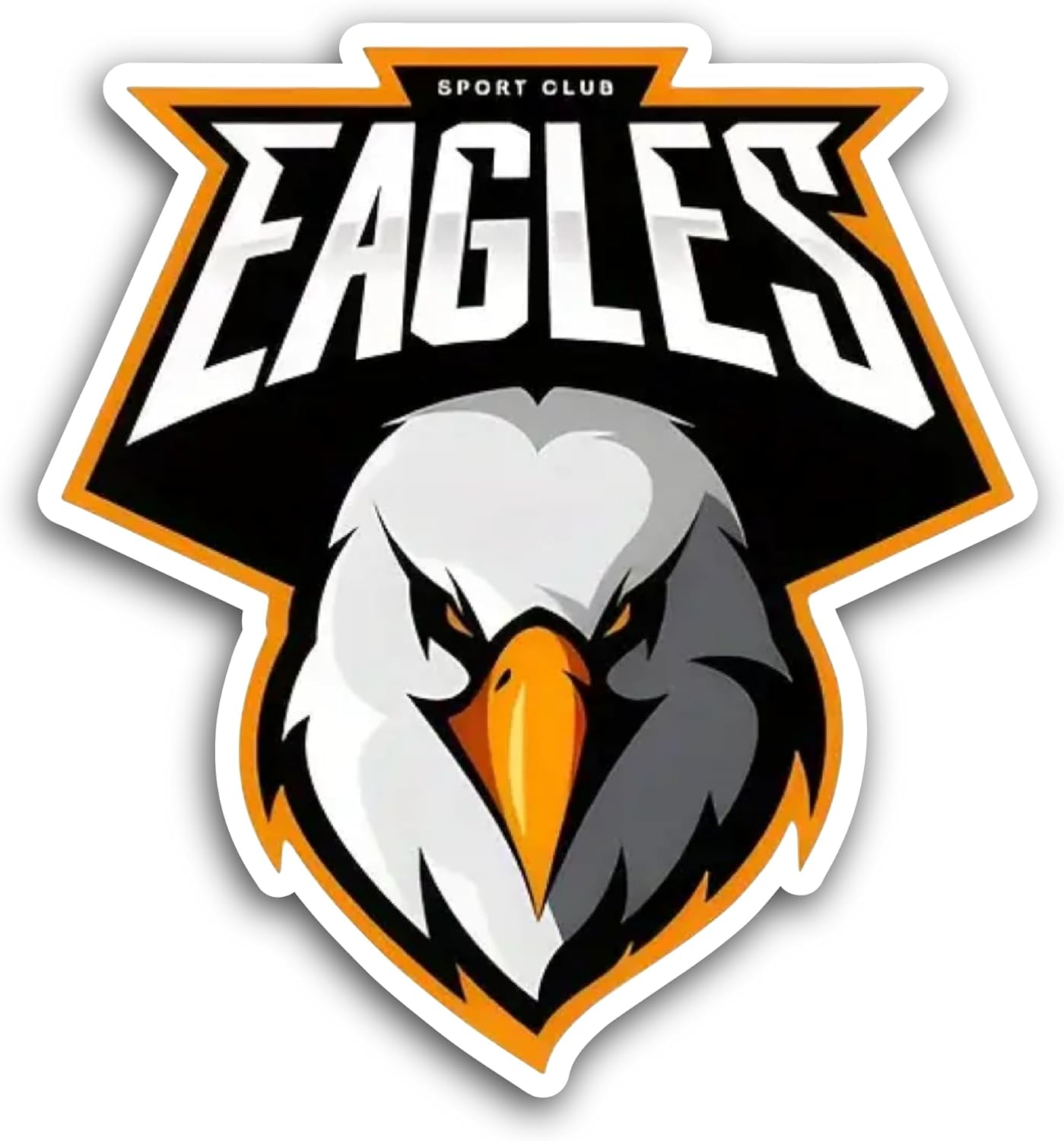 2 (Pieces) 3" and 5" E@gles Logo Sticker, Waterproof Vinyl Decals for Many Purpose Like Cars, Trucks, Laptops, Phones, Windows and More