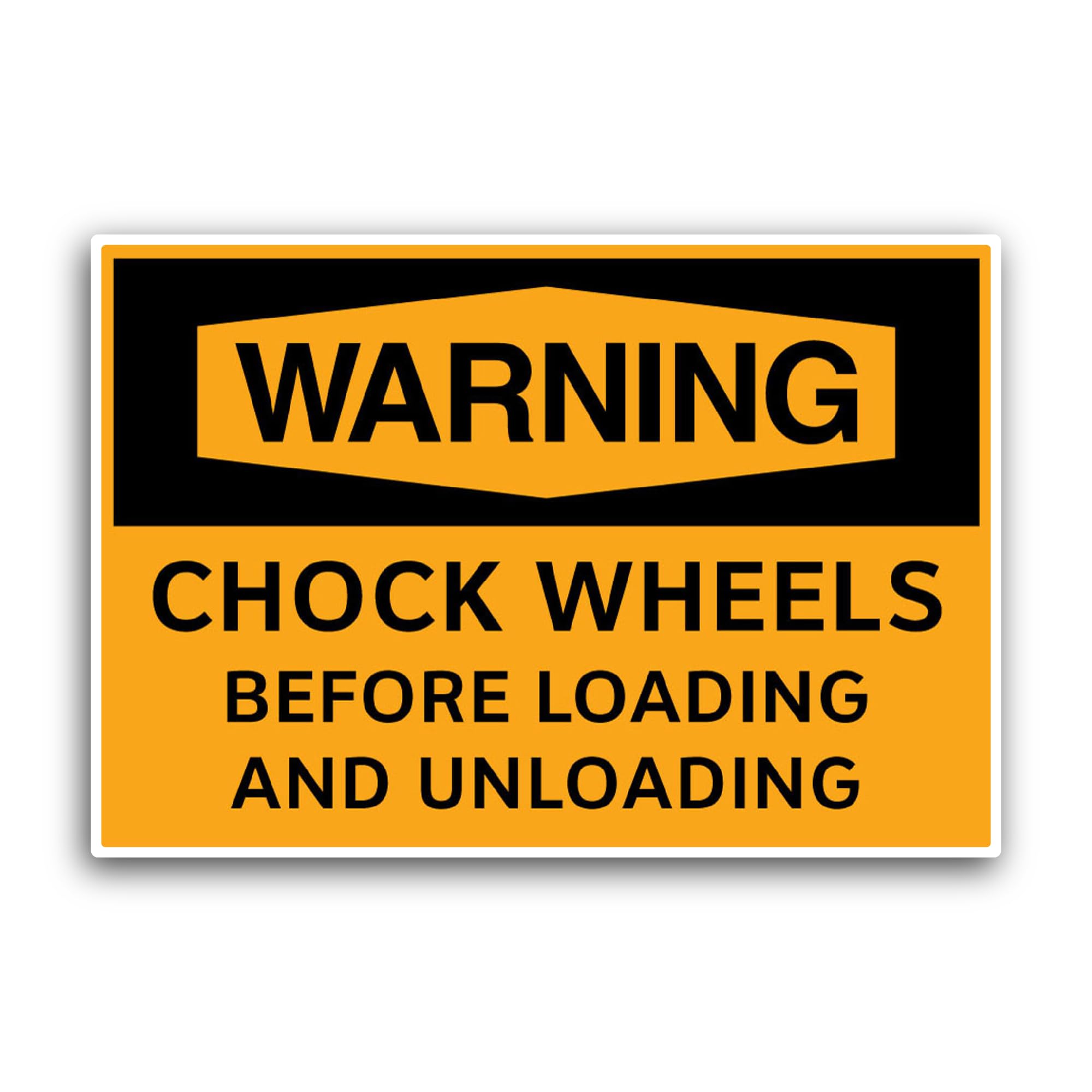 2 (Pieces) 3" and 5" Chock Wheels Sticker, Waterproof Vinyl Decals for Many Purpose Like Cars, Truck
