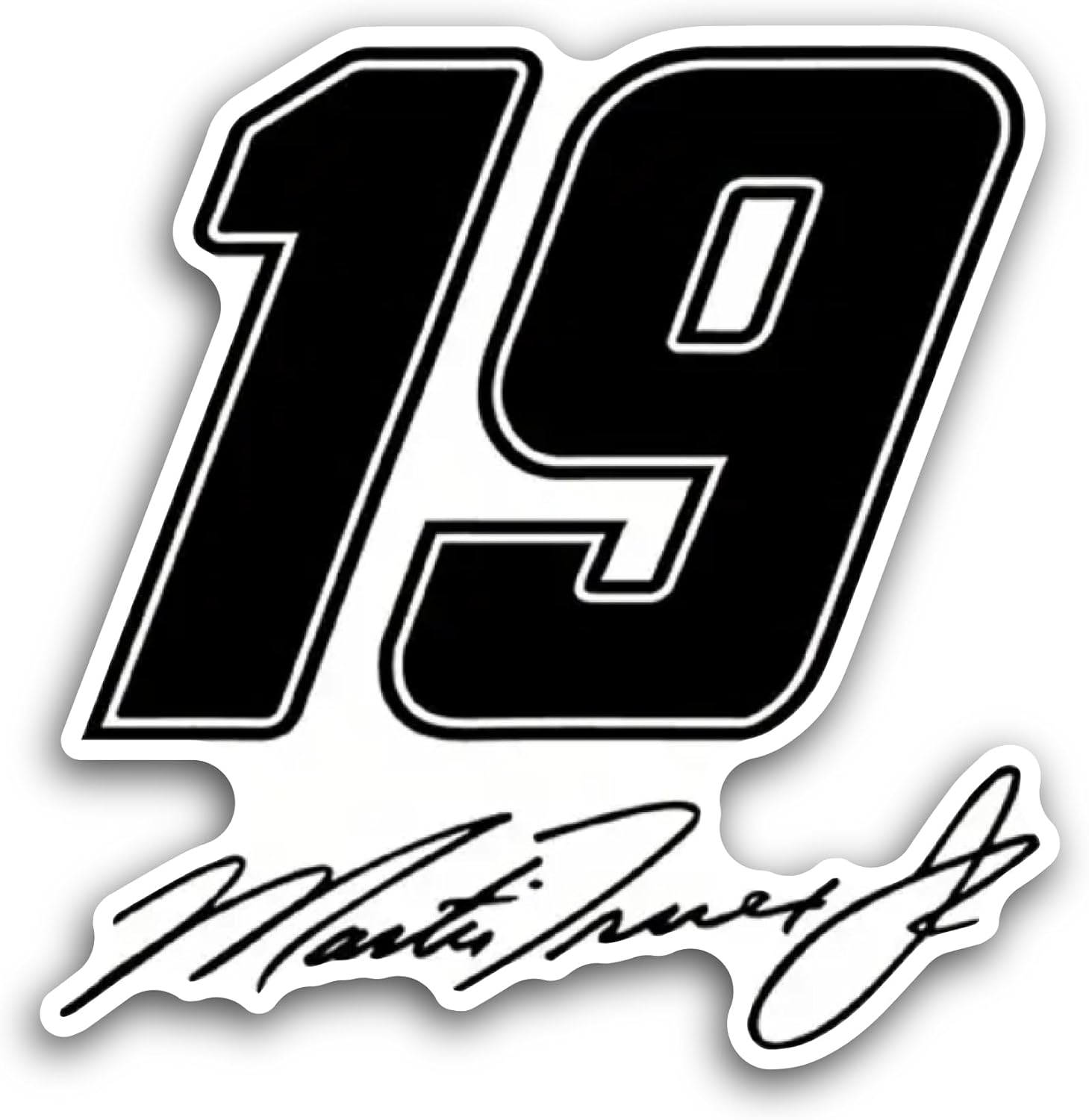 2 (Pieces) 3" and 5" Number 19 Sticker, Waterproof Vinyl Decals for Many Purpose Like Cars, Trucks, Laptops, Phones, Windows and More