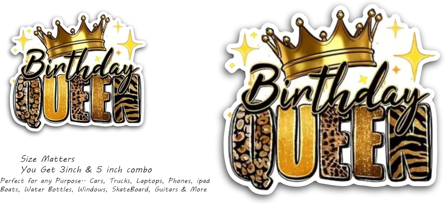 2 (Pieces) 3" and 5" Not Today Heifer in Glasses Decal Sticker, Waterproof Vinyl Decals for Many Purpose Like Cars, Trucks, Laptops, Phones, Windows and More